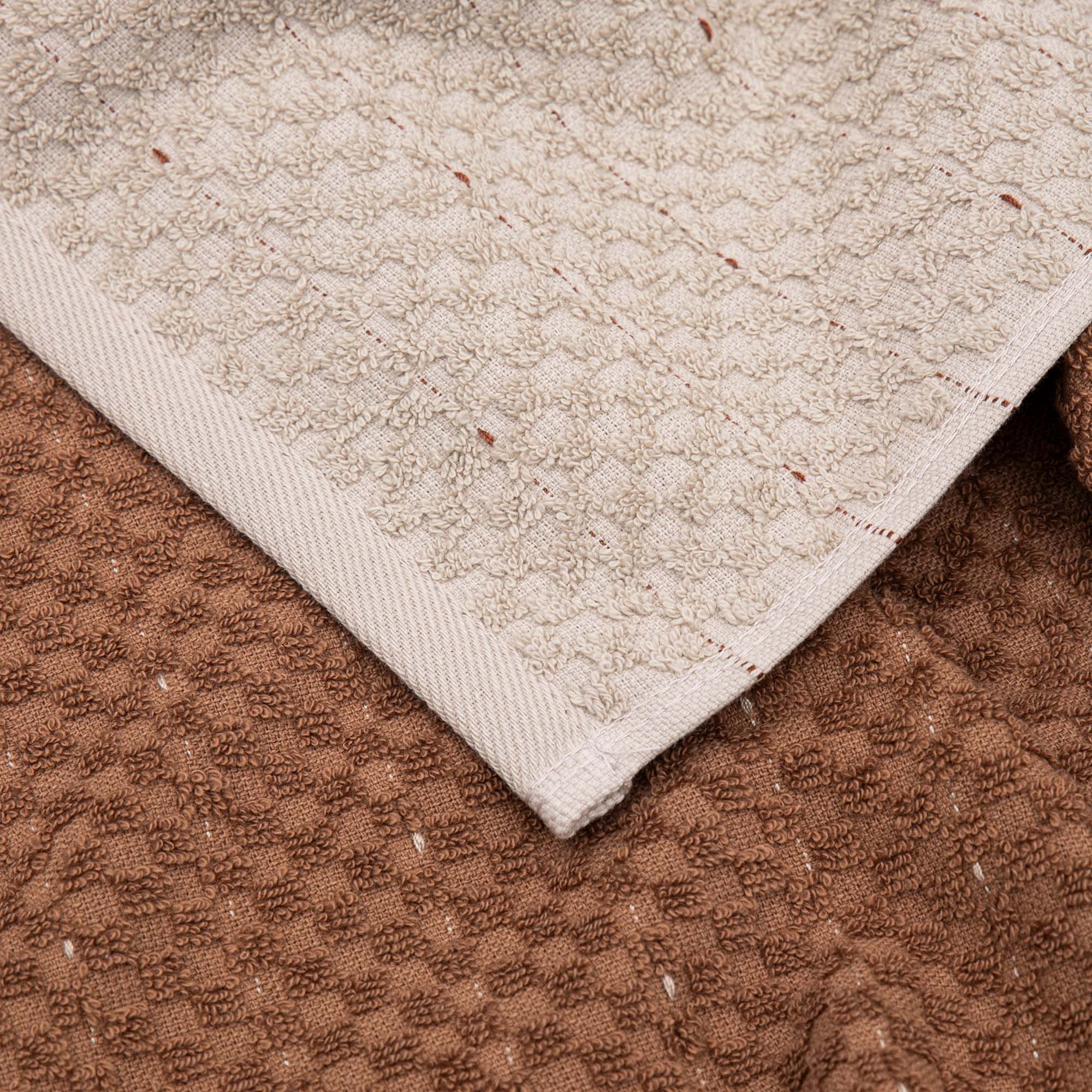 Parla Cotton Bouclé Dish Towel Set of 2 Beige-Brown