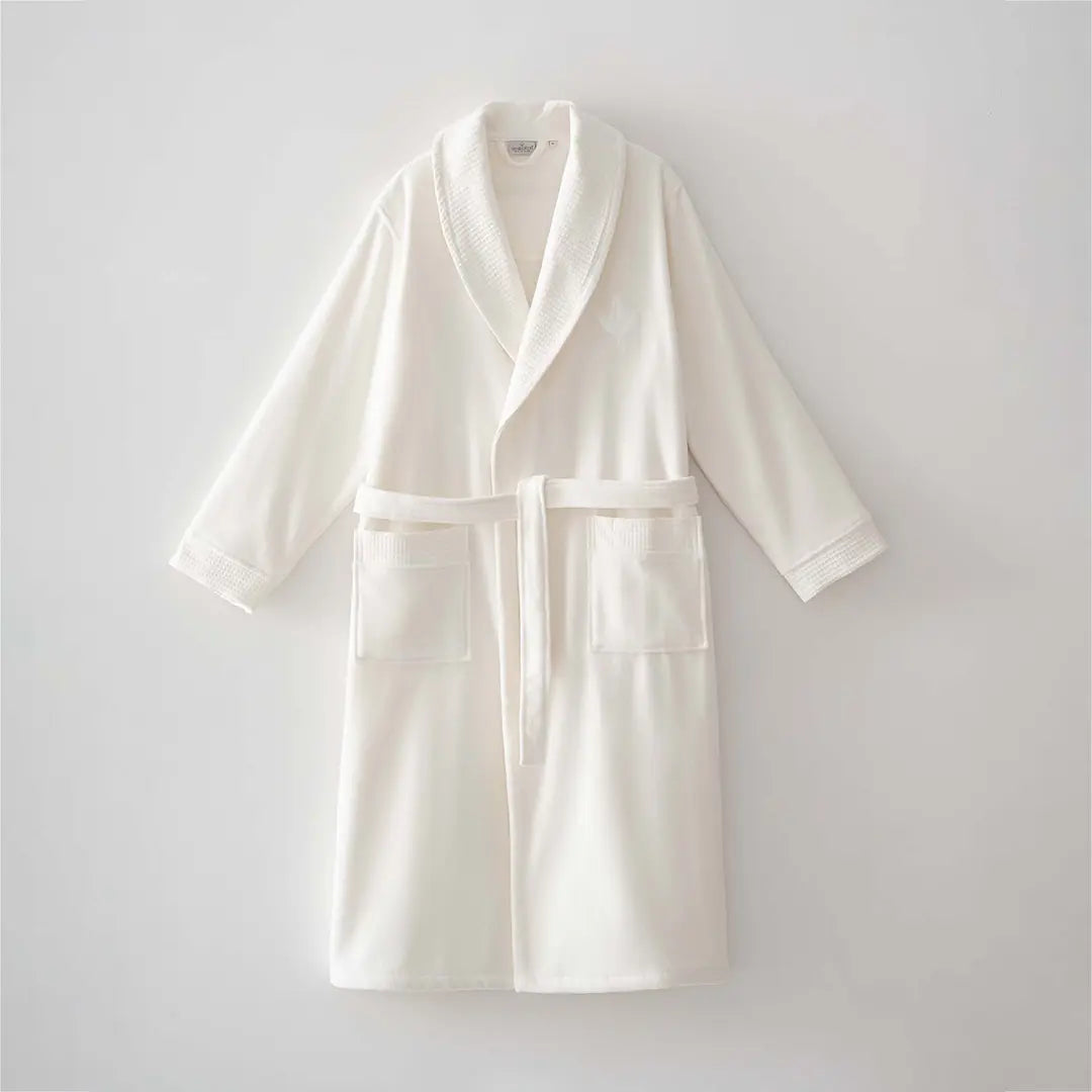 Paye Organic Turkish Cotton Men's Bathrobe Cream
