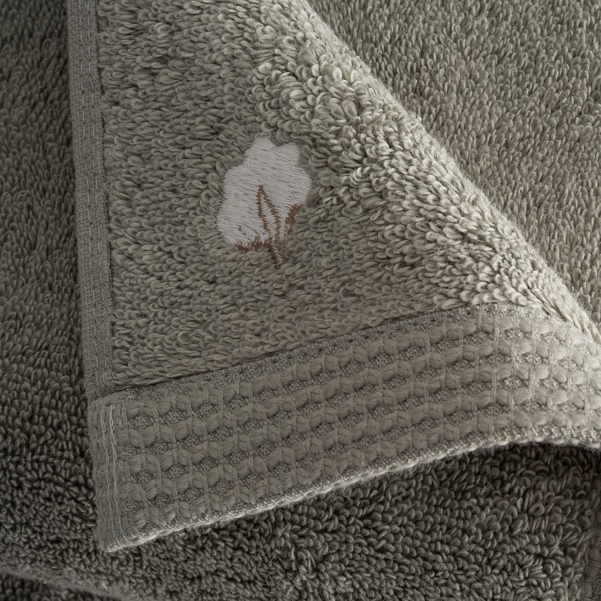 Pure Cotton Organic Bath Towel Set of 3 Green