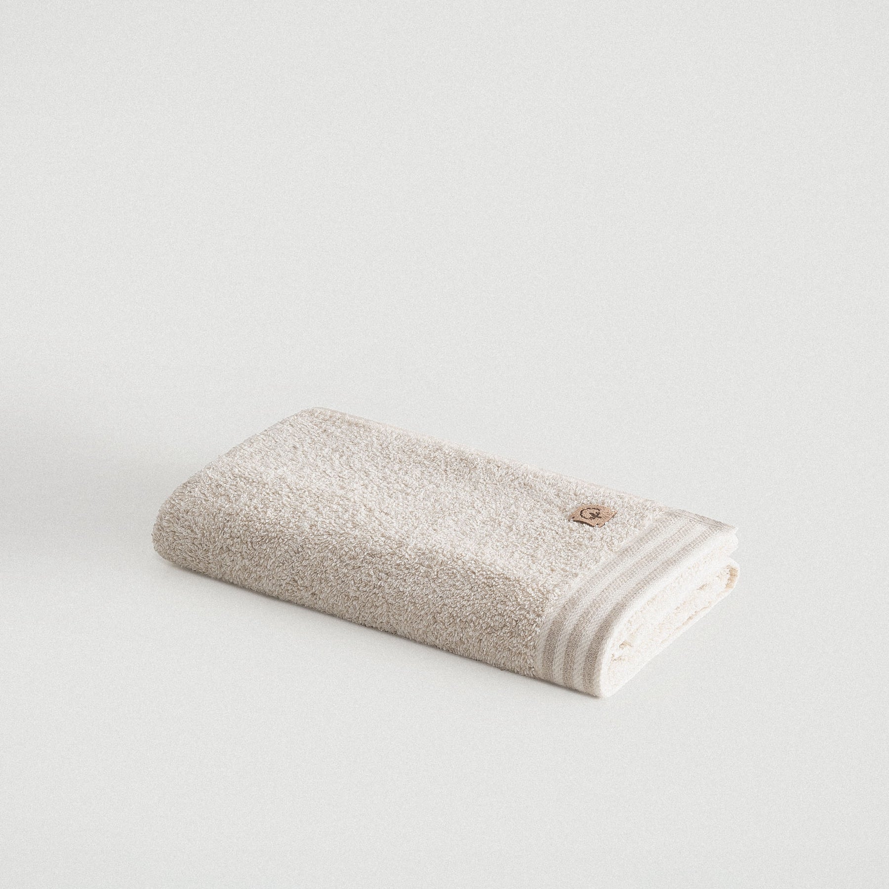 Raisa Organic Cotton Hemp Hand Towel Beige