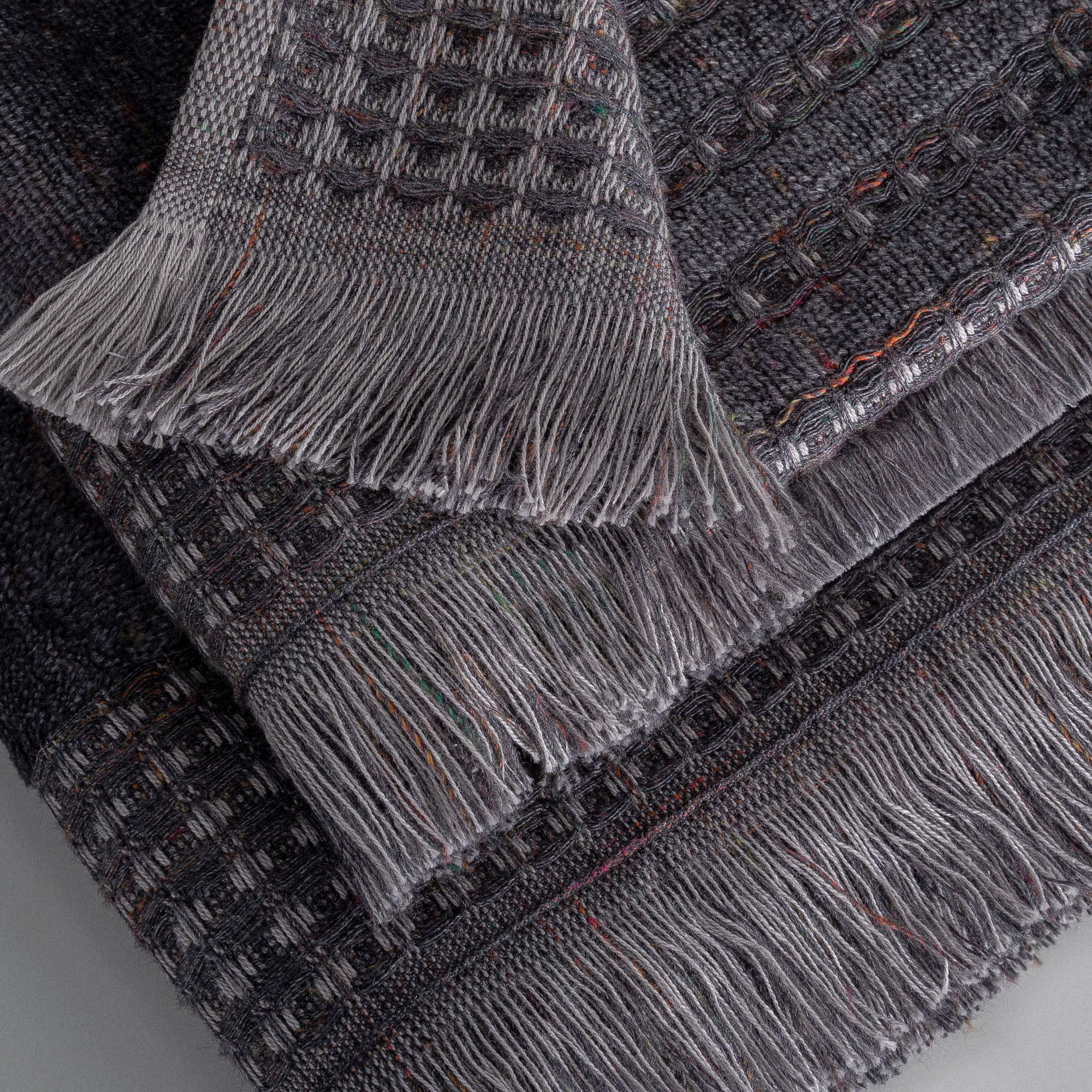 Zeus Organic Turkish Cotton Bath Towel Set of 6 Inject Anthracite