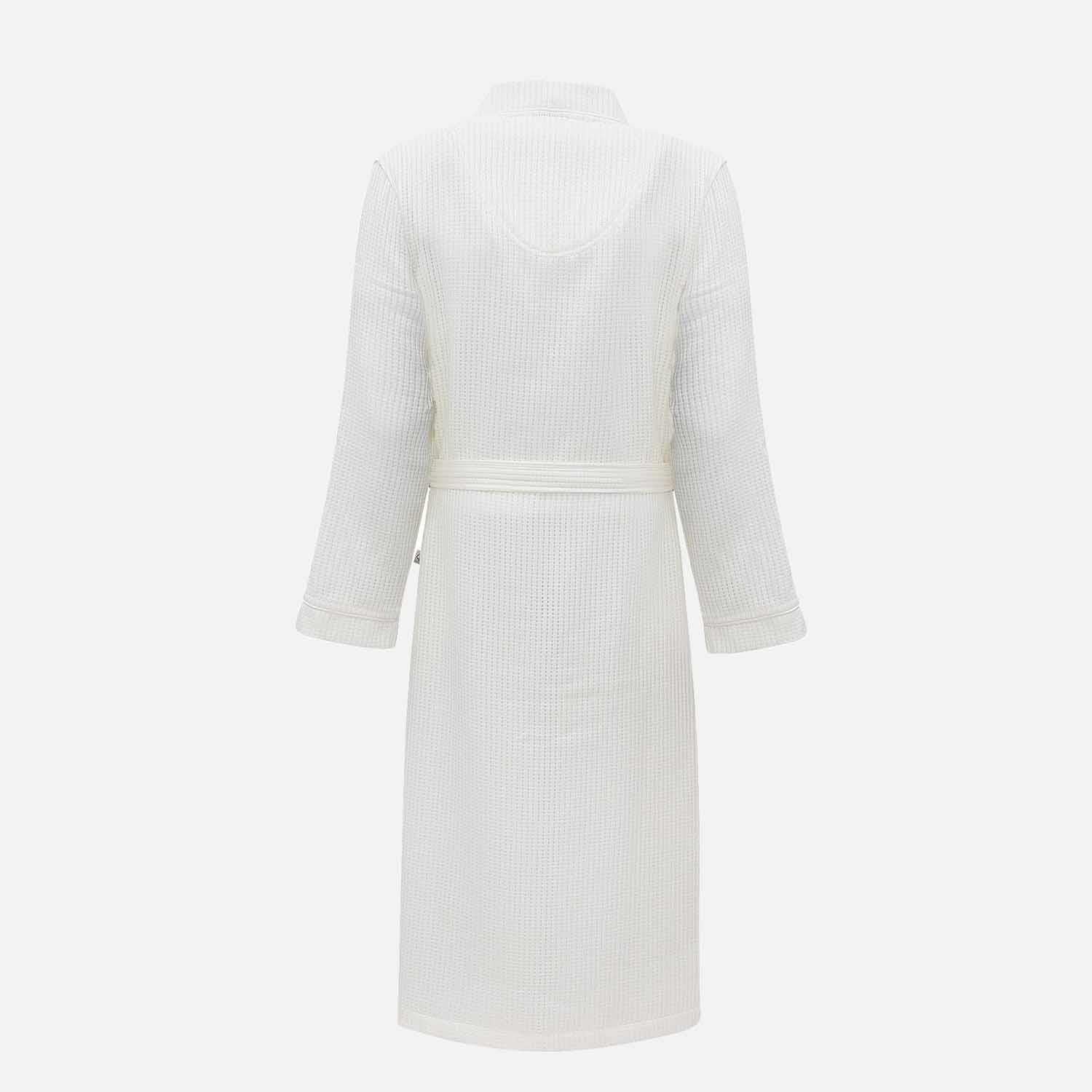 Alessa Organic Cotton Pique Men's Bathrobe Cream