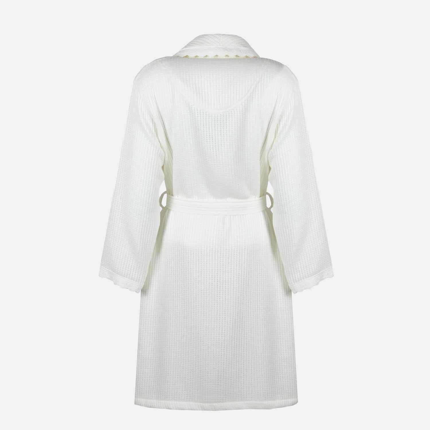 Alessa Organic Cotton Pique Women's Bathrobe Cream