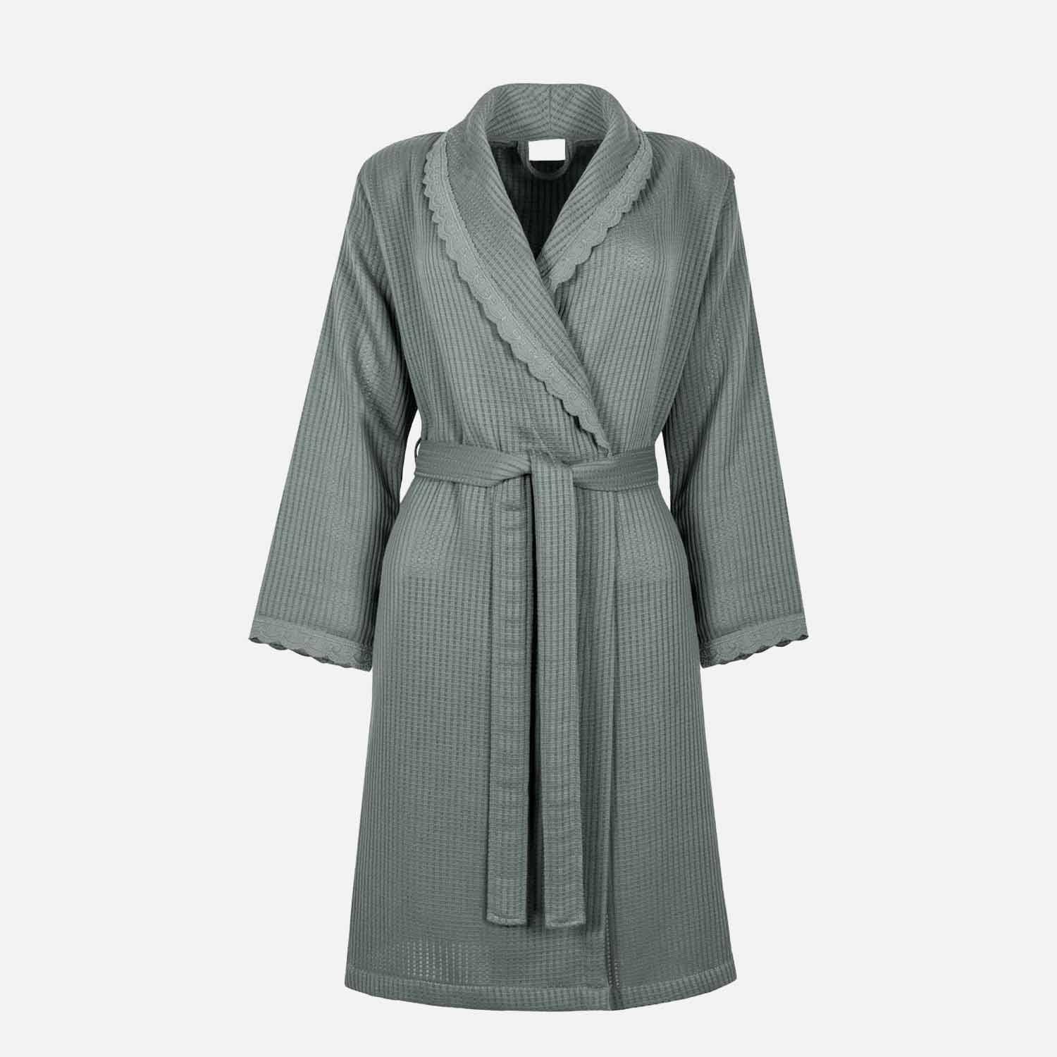 Alessa Organic Cotton Pique Women's Bathrobe Green