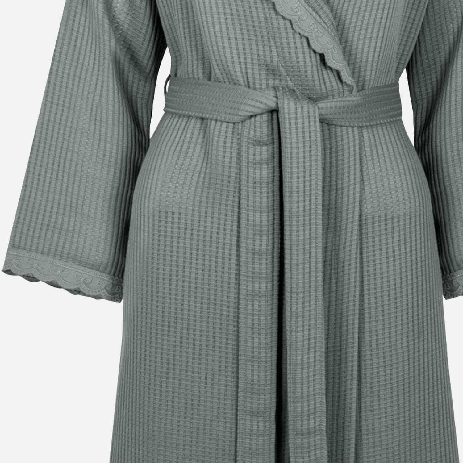 Alessa Organic Cotton Pique Women's Bathrobe Green