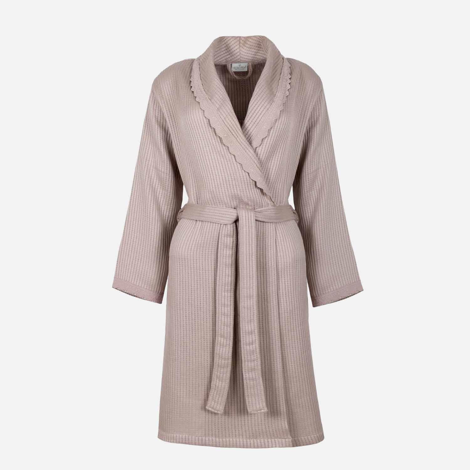 Alessa Organic Cotton Pique Women's Bathrobe Powder