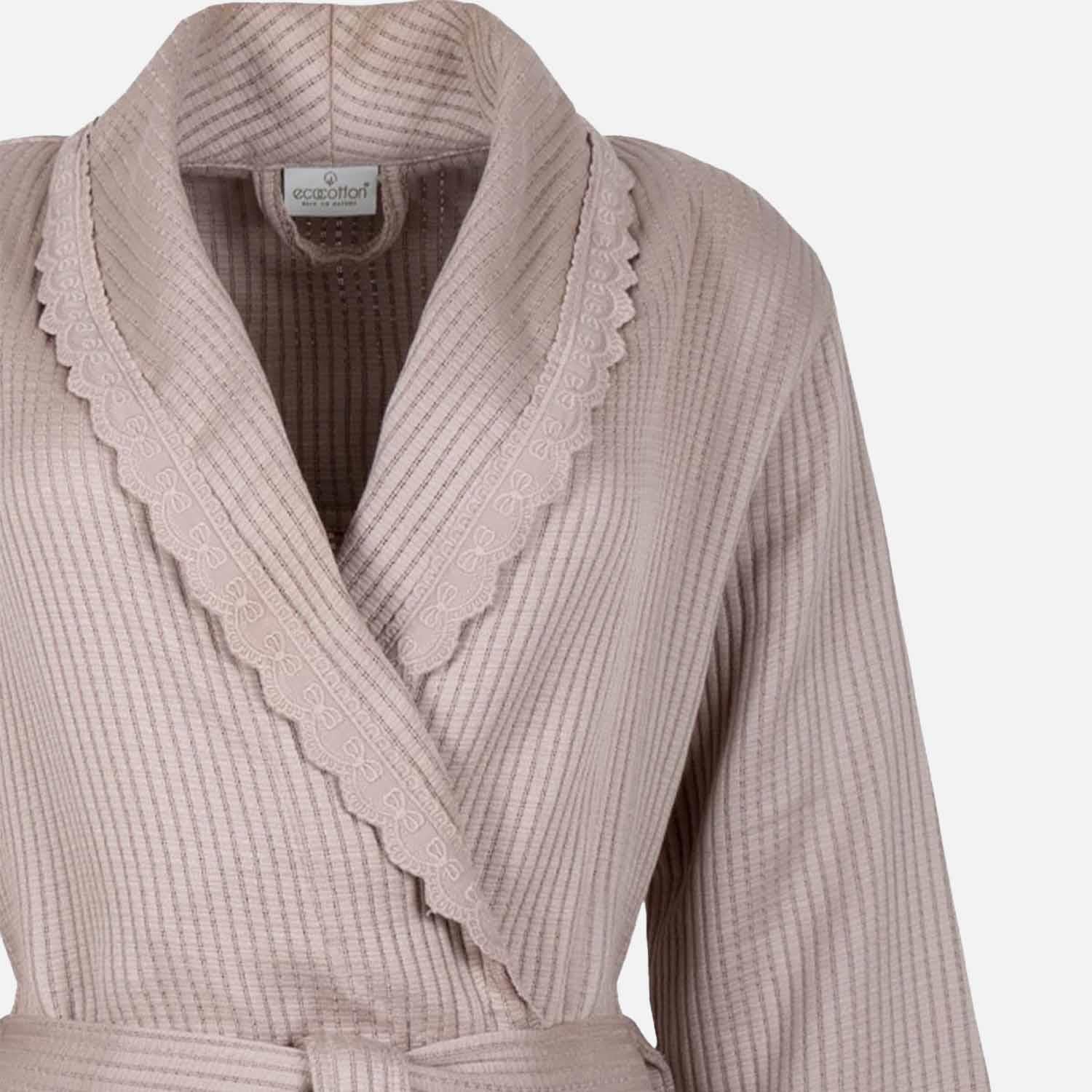 Alessa Organic Cotton Pique Women's Bathrobe Powder