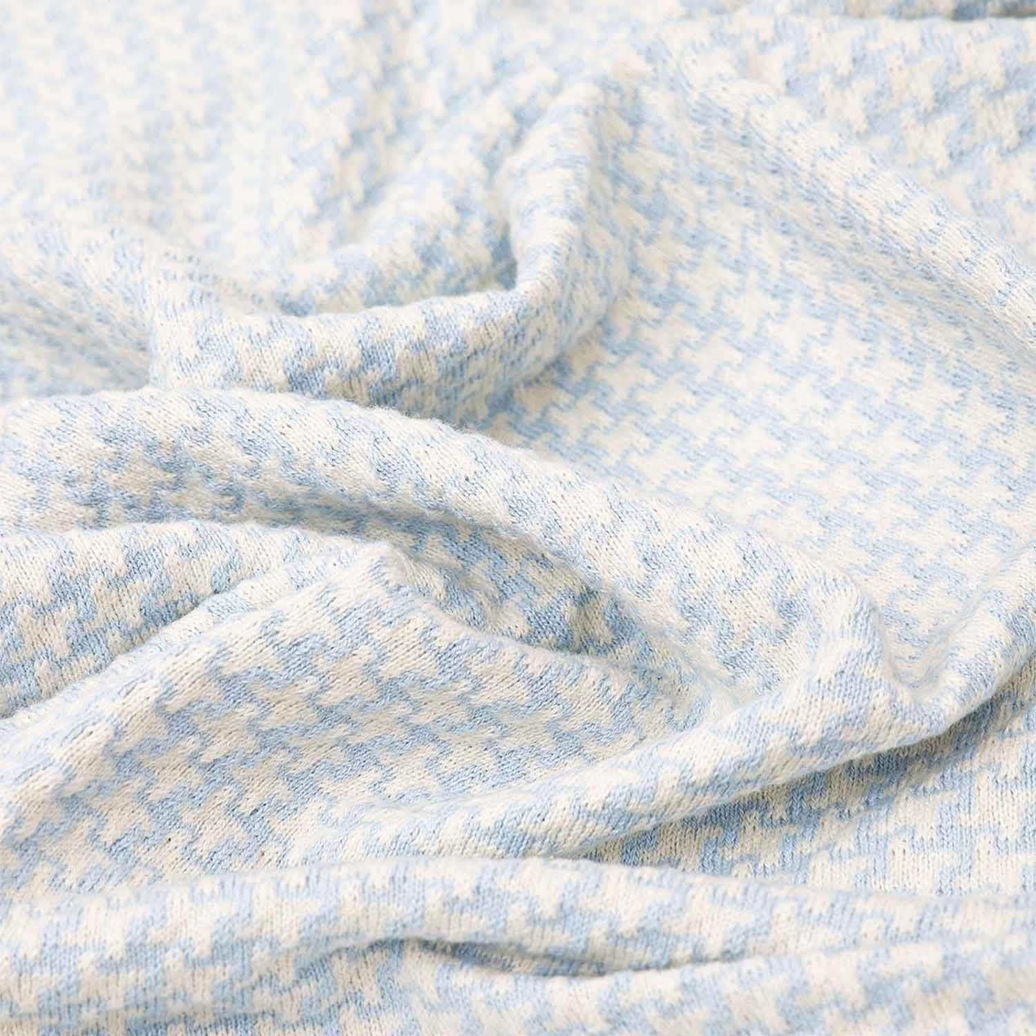 Baby Dream Organic Cotton Knitted Baby Blanket Blue