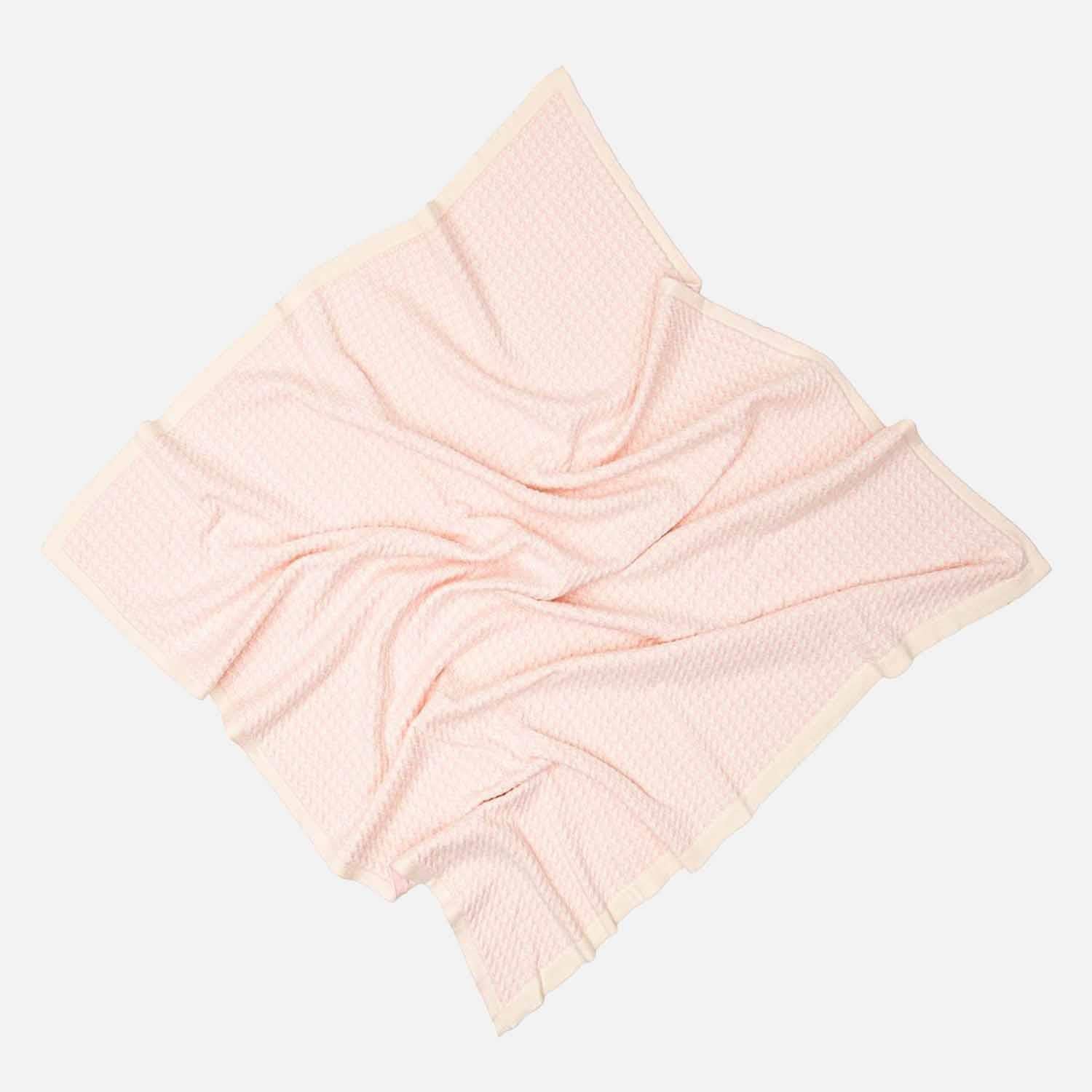 Baby Dream Organic Cotton Knitted Baby Blanket Powder