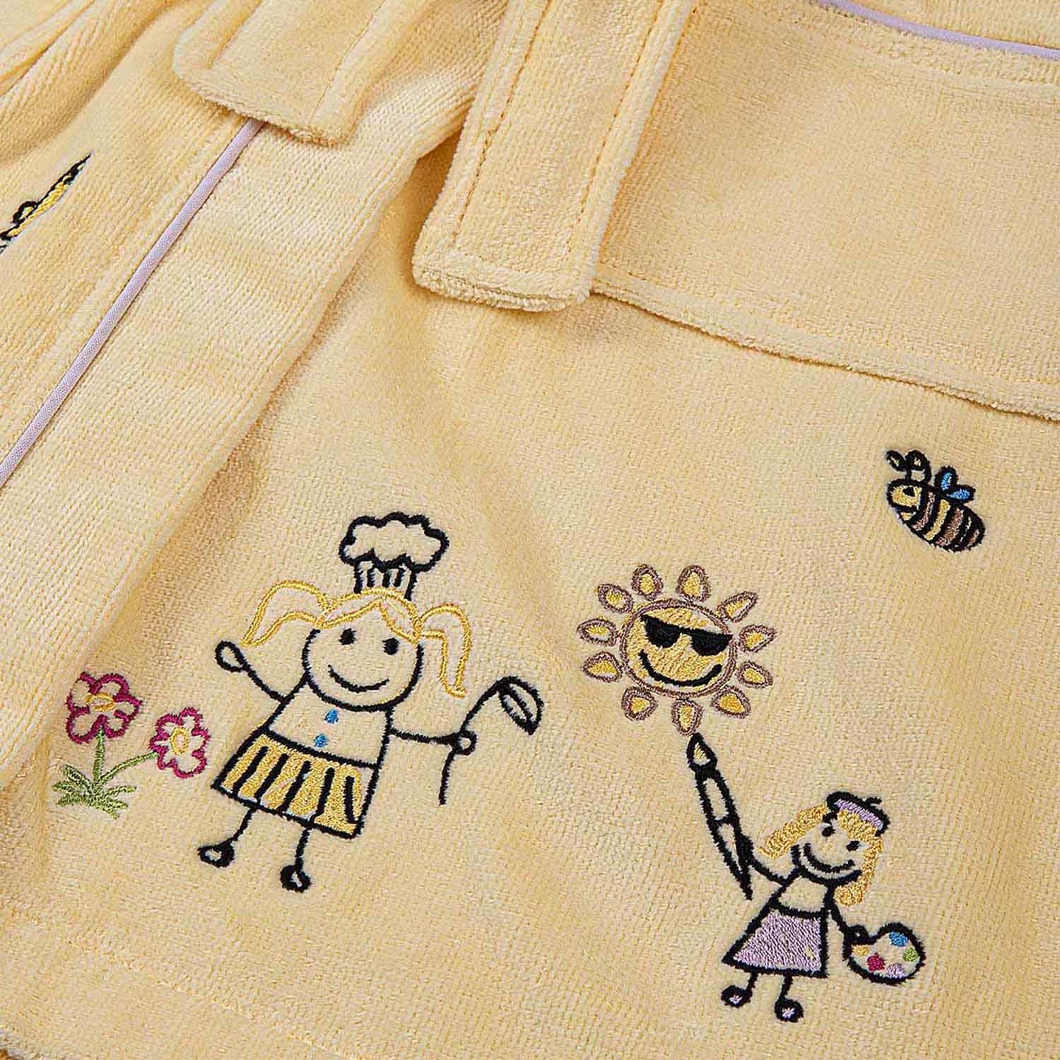 Carnaval Organic Cotton Kids' Bathrobe Yellow