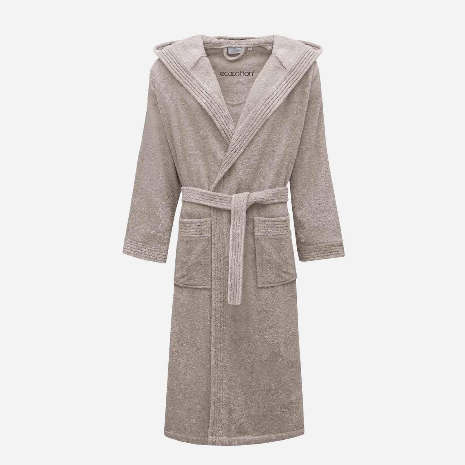 Ecosoft Organic Cotton New Men's Bathrobe Beige