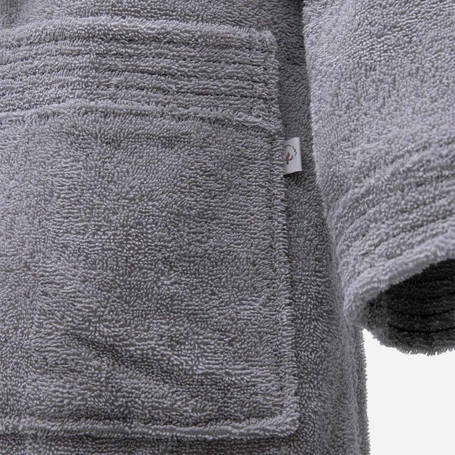 Ecosoft Organic Cotton New Men's Bathrobe Gray