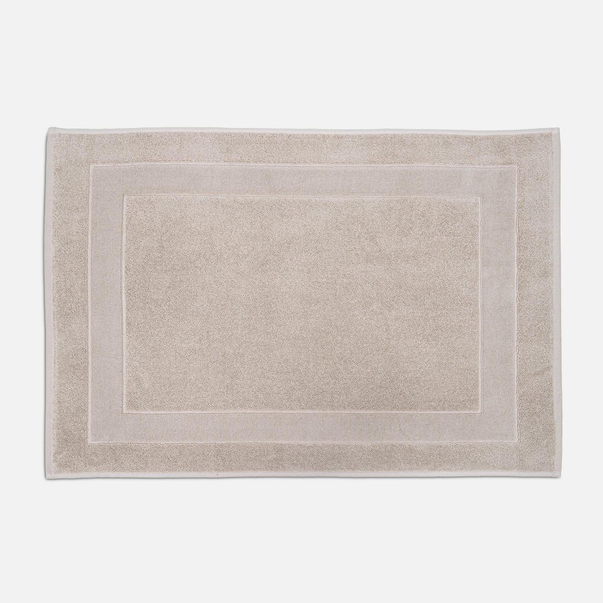 Elena Cotton Combed Bath Mat Beige