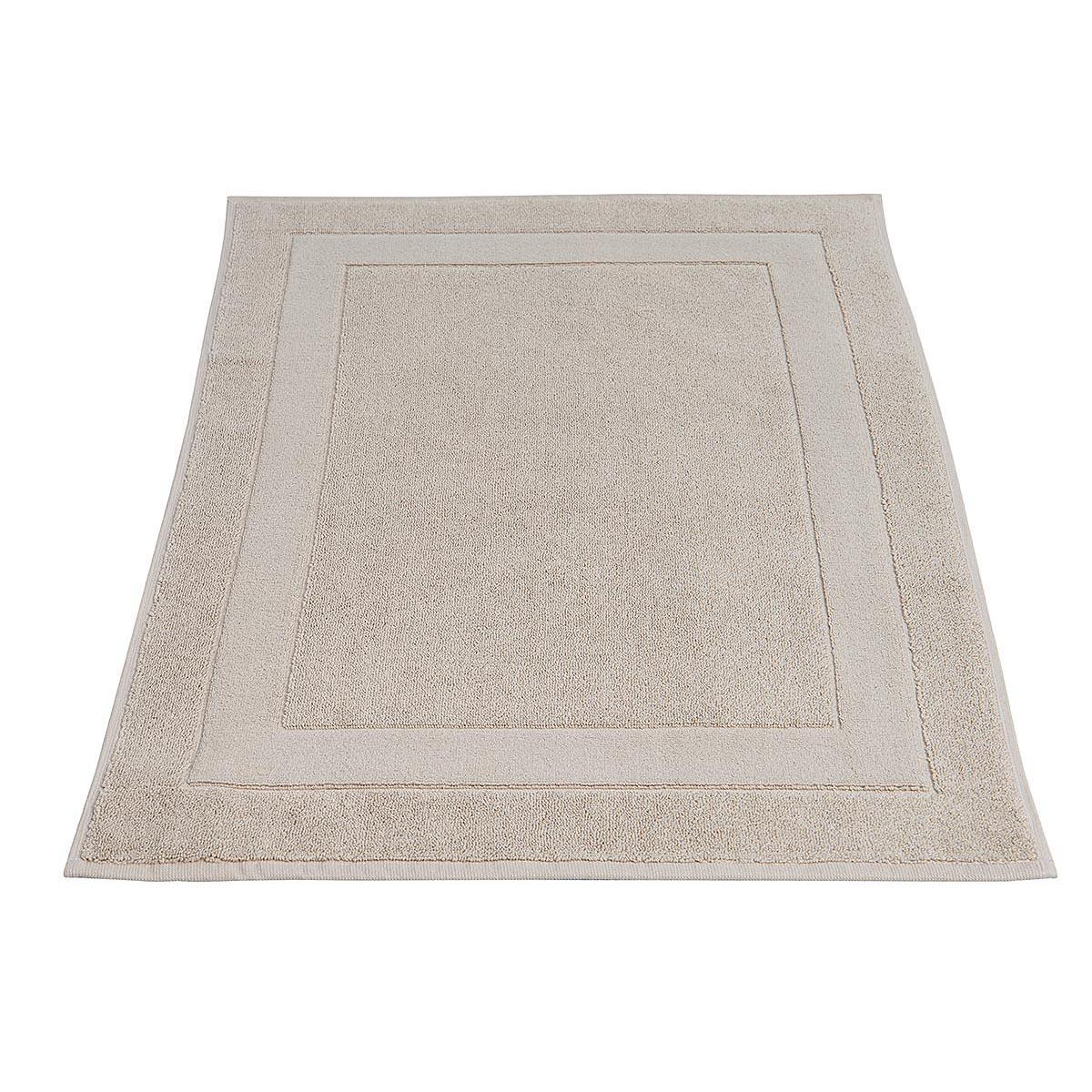 Elena Cotton Combed Bath Mat Beige