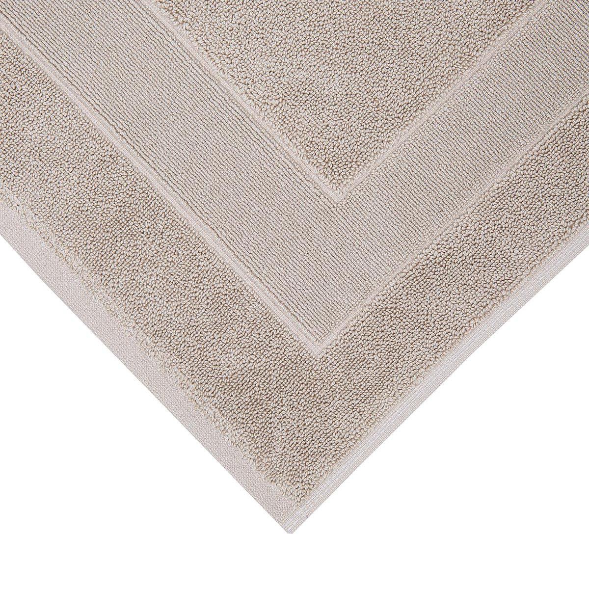 Elena Cotton Combed Bath Mat Beige