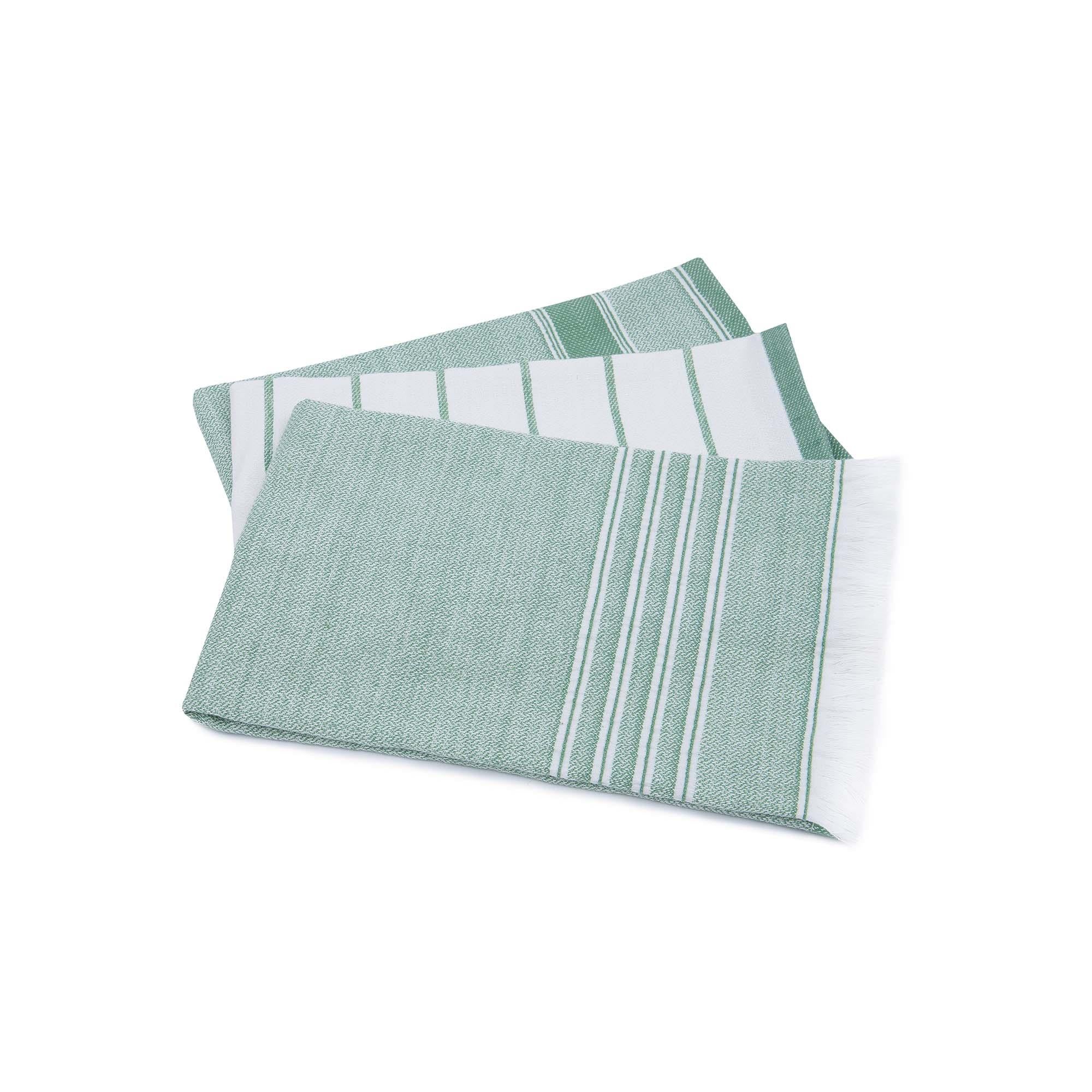 Elis Organic Cotton Kitchen Towel Set of 3 Green