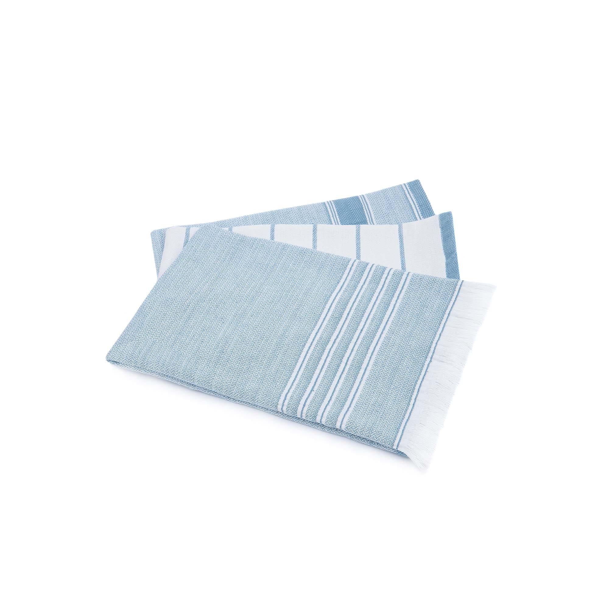 Elis Organic Cotton Kitchen Towel Set of 3 Light Blue