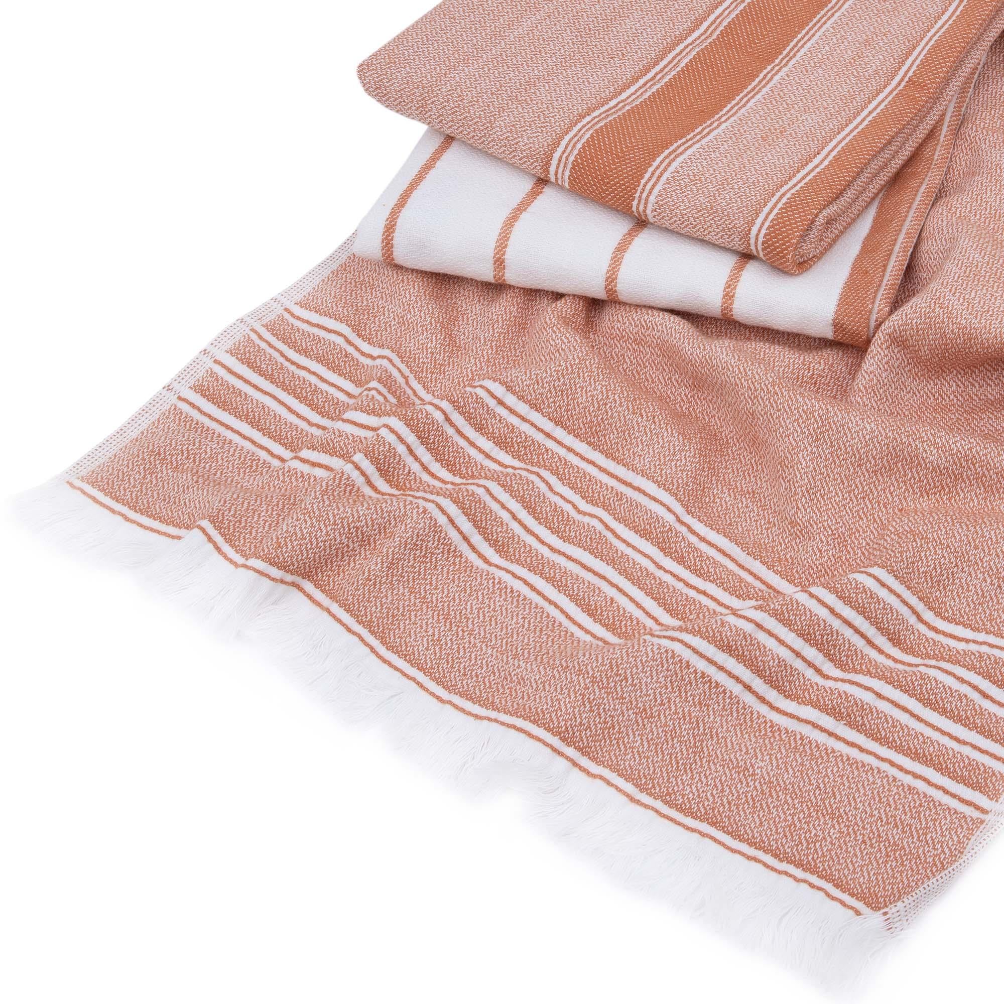 Elis Organic Cotton Kitchen Towel Set of 3 Terra