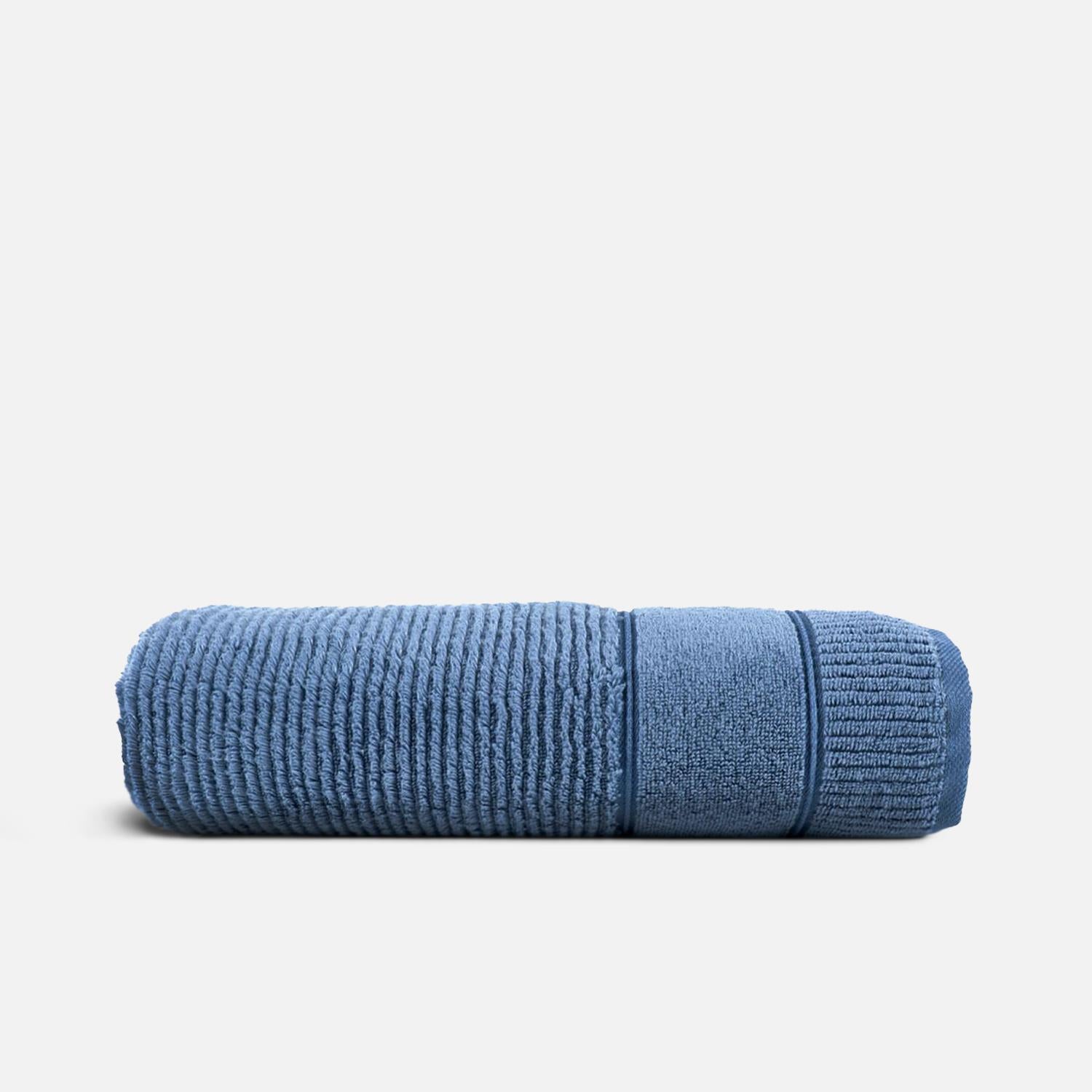 Eliza Cotton Air Twist Bath Towel Blue