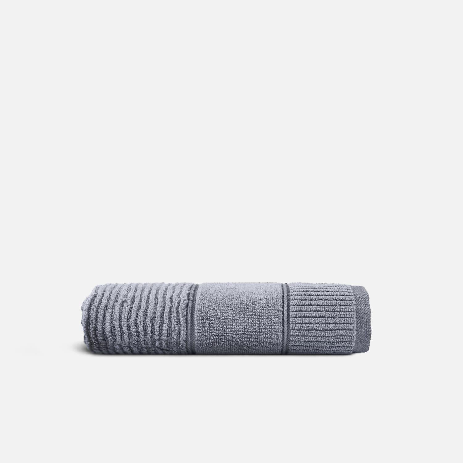 Eliza Cotton Air Twist Hand Towel Gray