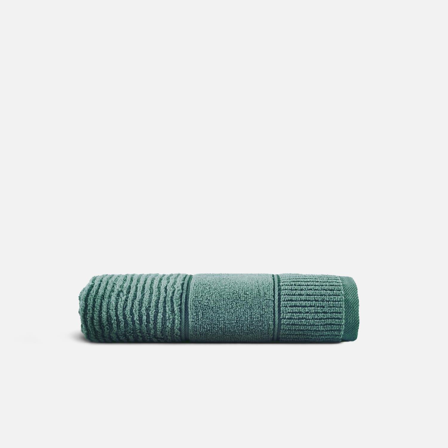 Eliza Cotton Air Twist Hand Towel Green