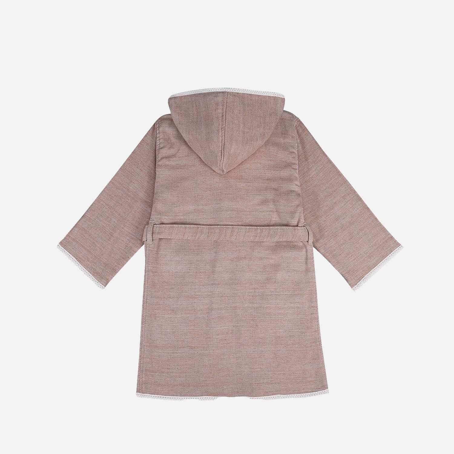 Hasna Organic Cotton Linen Kids' Bathrobe Terra