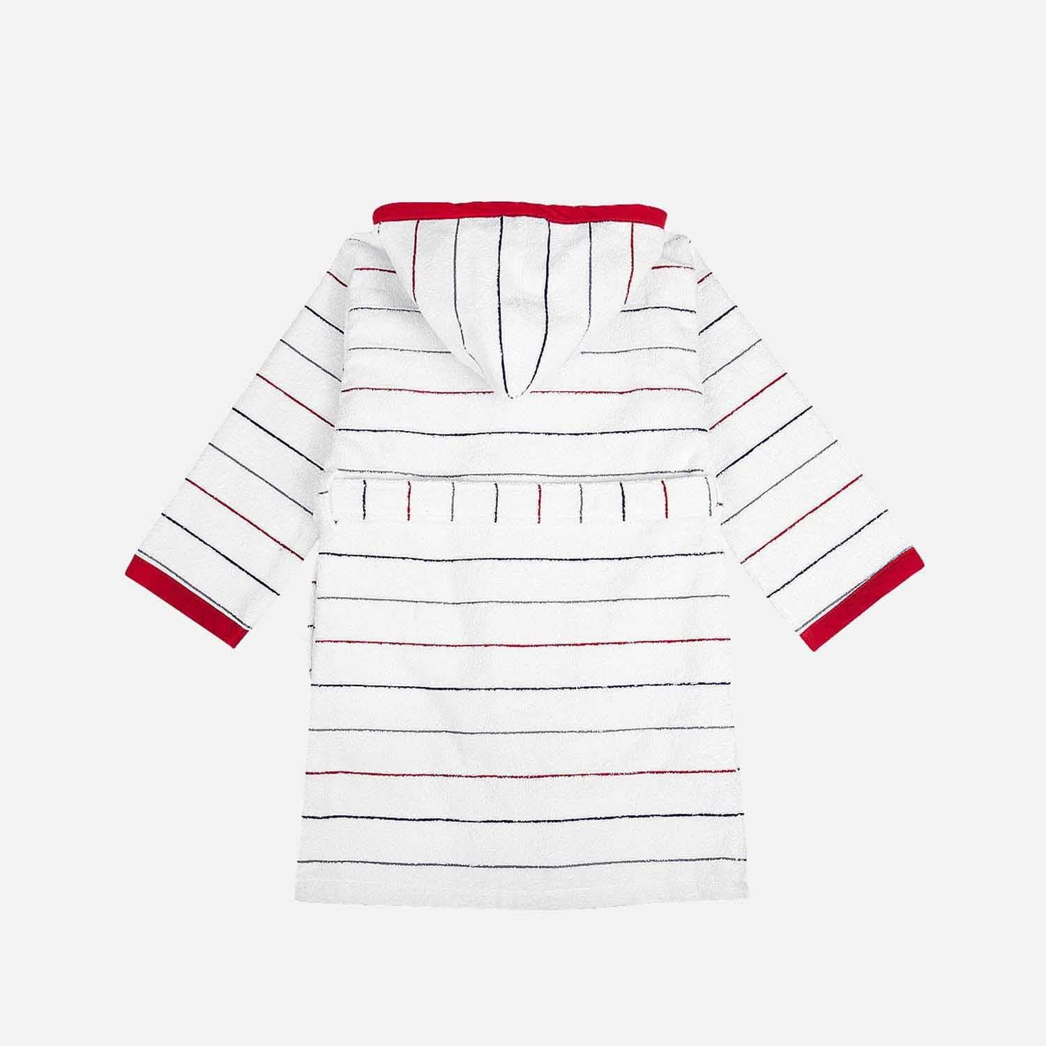 Lavinia Organic Cotton Kids' Bathrobe Cream-Red