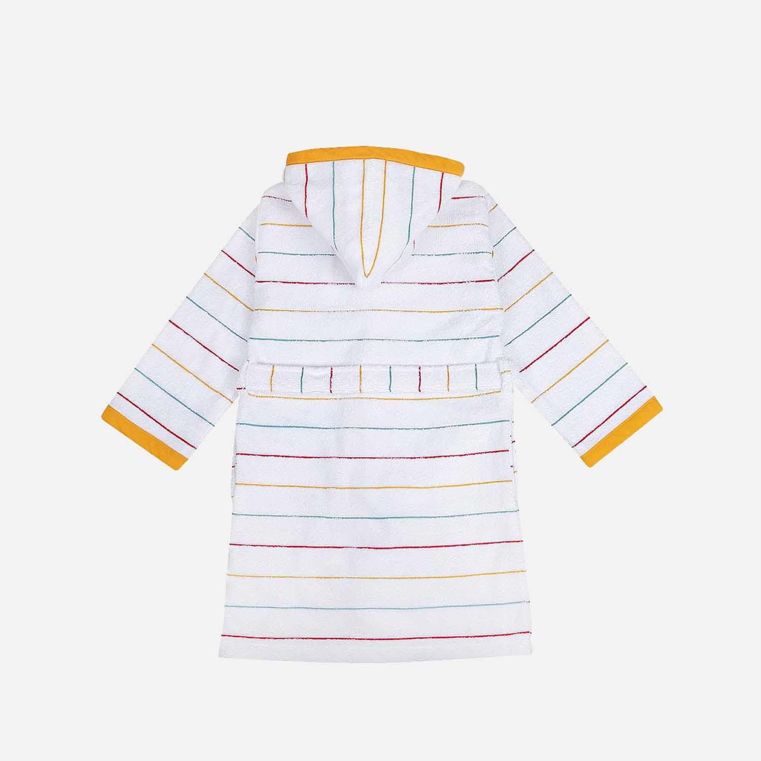 Lavinia Organic Cotton Kids' Bathrobe Cream-Yellow