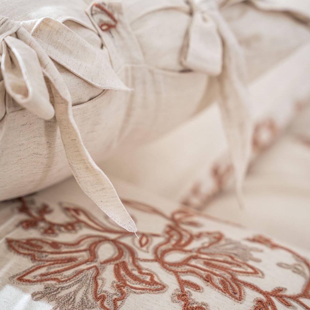 Libera Cotton Linen Double Bedding Set Cream-Terra