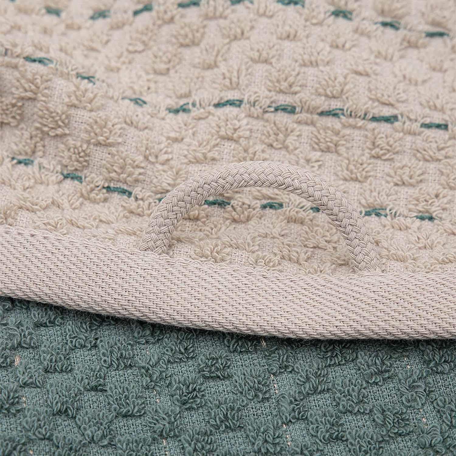 Parla Cotton Bouclé Dish Towel Set of 2 Beige-Green