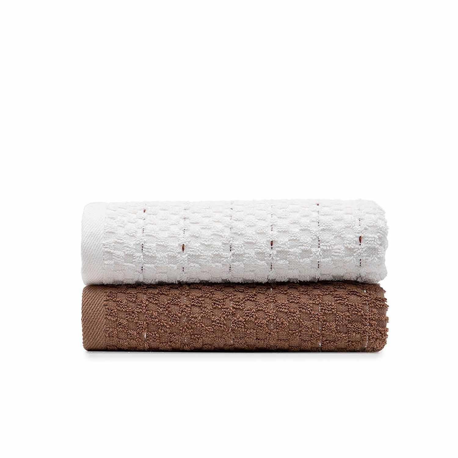 Parla Cotton Bouclé Dish Towel Set of 2 Cream-Brown