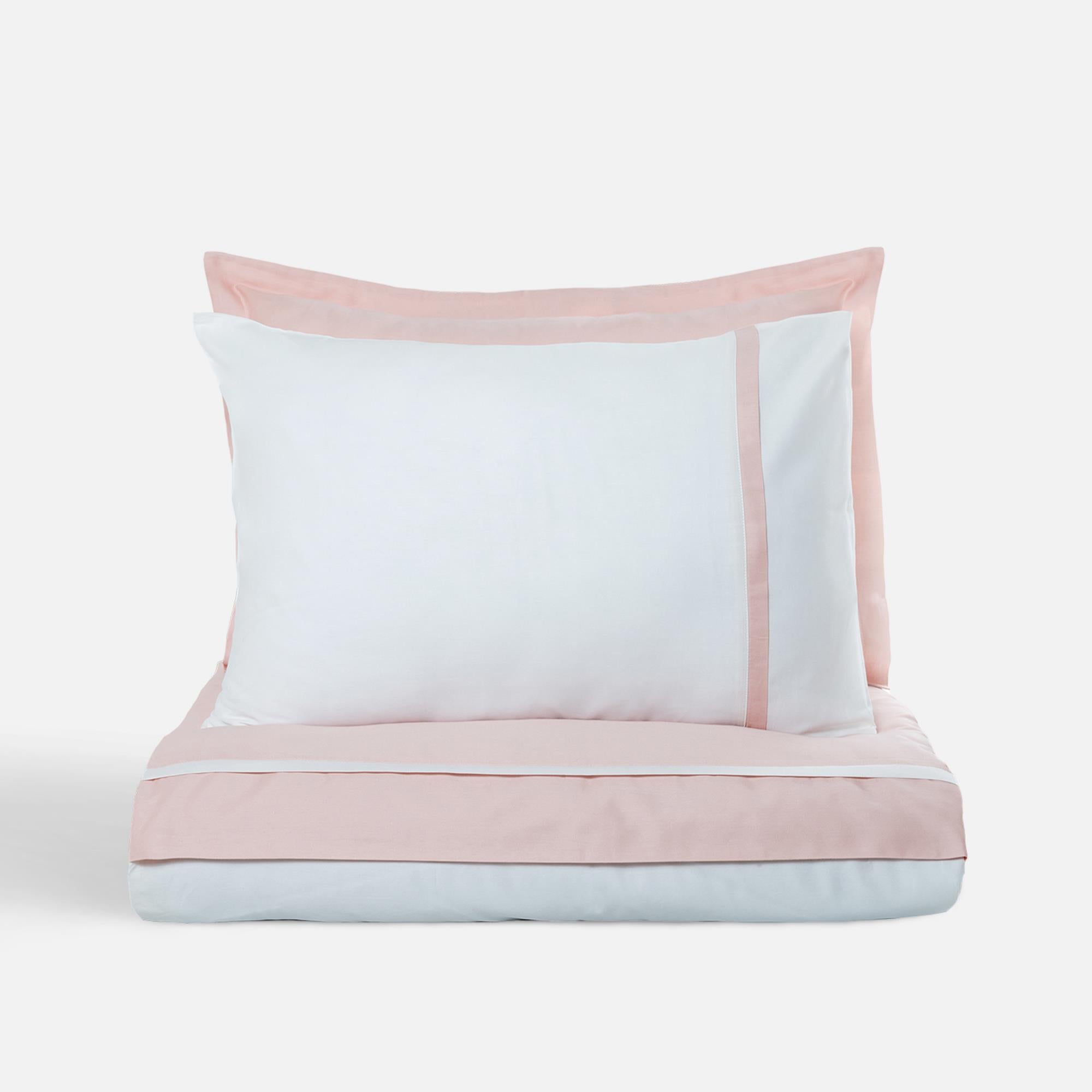 New Basic Organic Cotton Satin King Bedding Set Powder