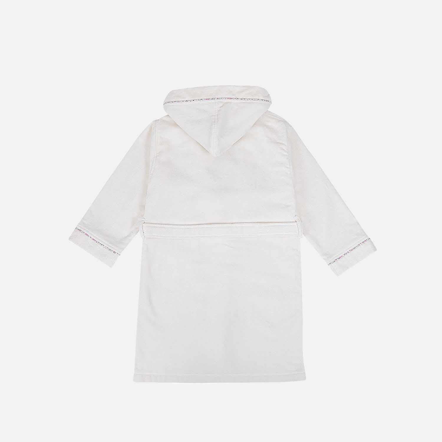 Nina Organic Cotton Kids' Bathrobe Cream-Pink