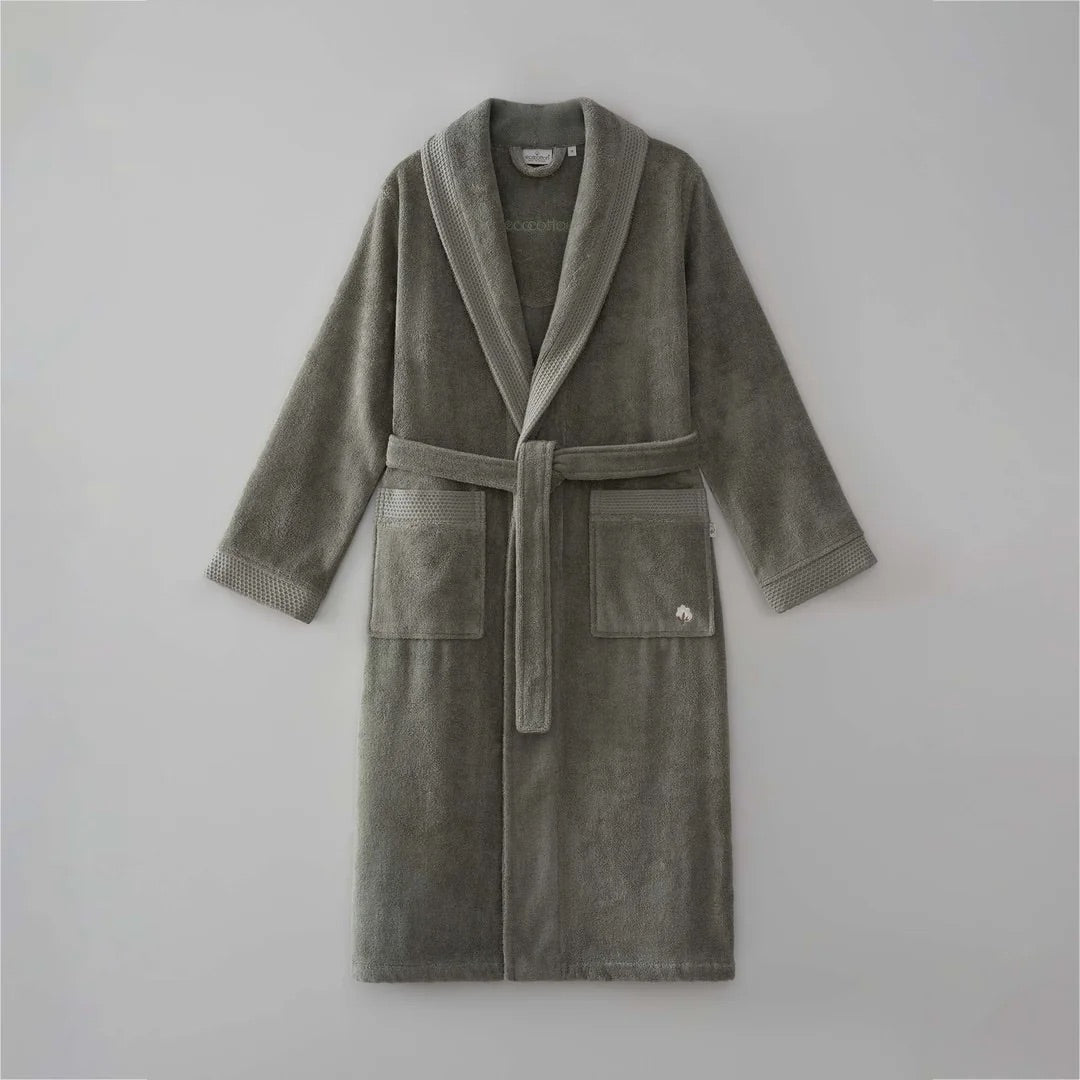 Pure Cotton Organic Cotton Women's Bathrobe Green