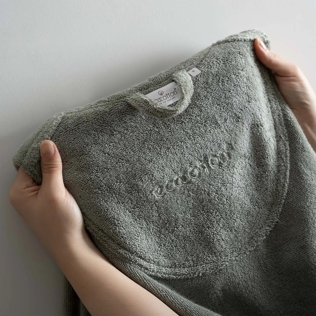 Pure Cotton Organic Cotton Women's Bathrobe Green