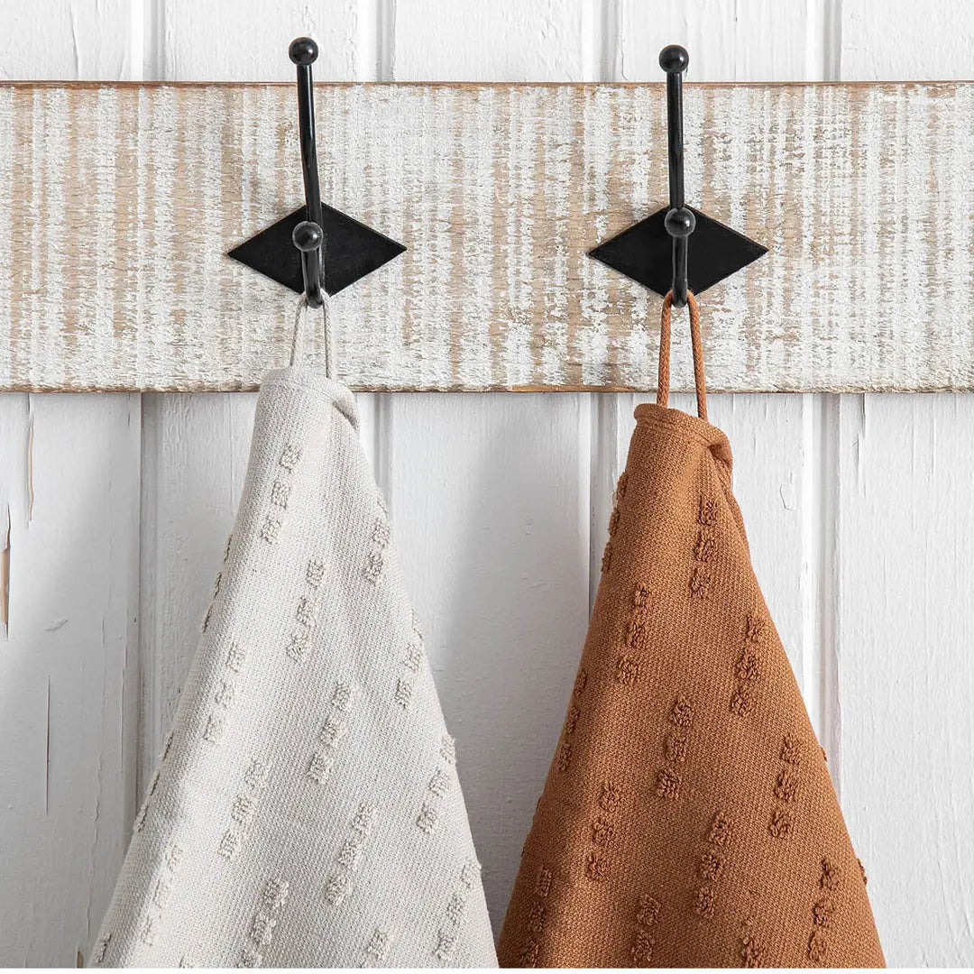 Pera Turkish Cotton Bouclé Dish Towel Set of 2 Beige-Terra