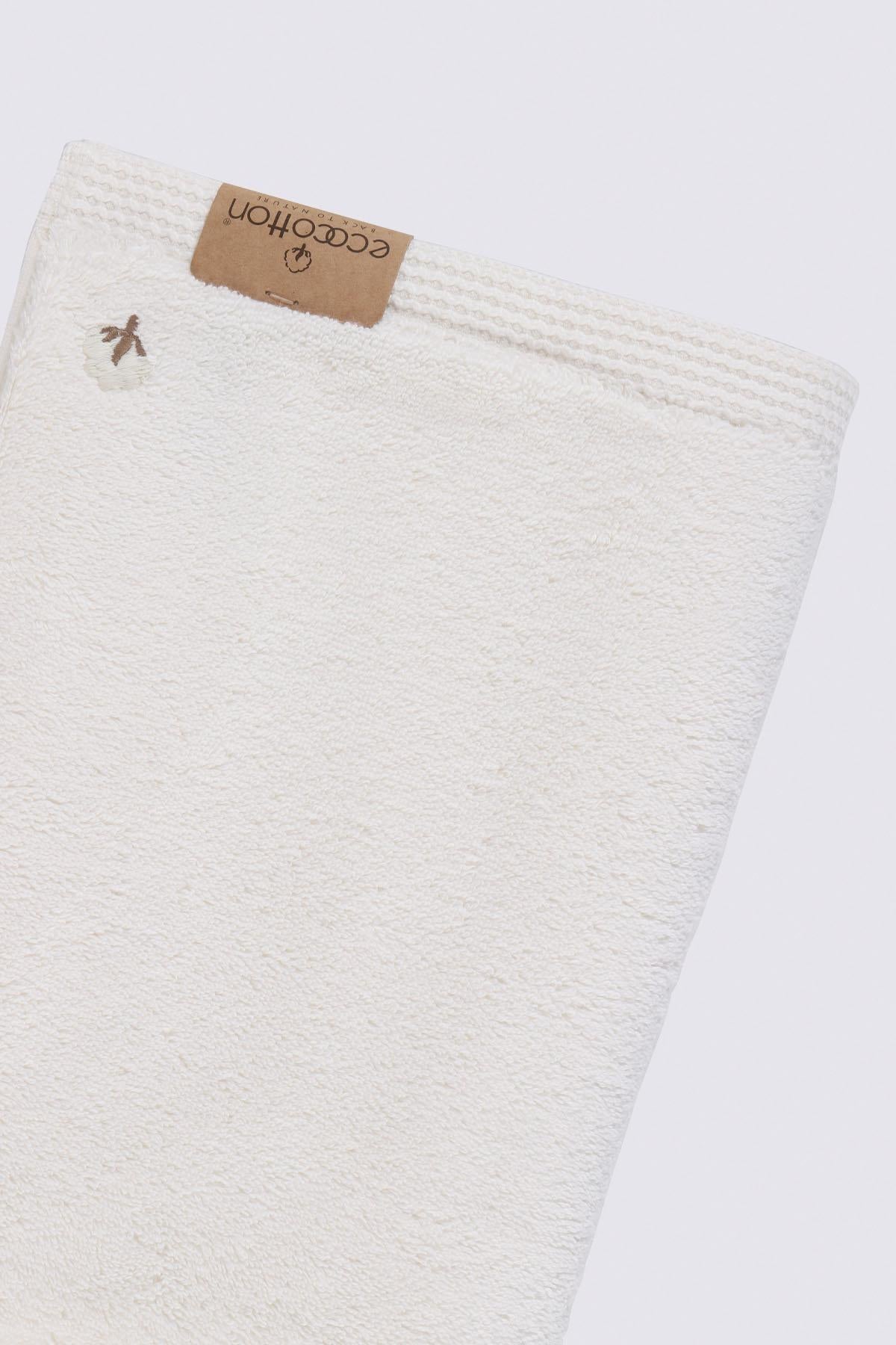 Pure Cotton Organic Bath Towel Set of 3 Cream