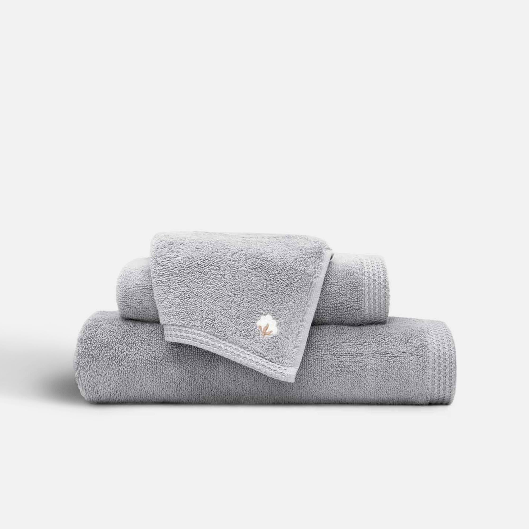 Pure Cotton Organic Bath Towel Set of 3 Gray