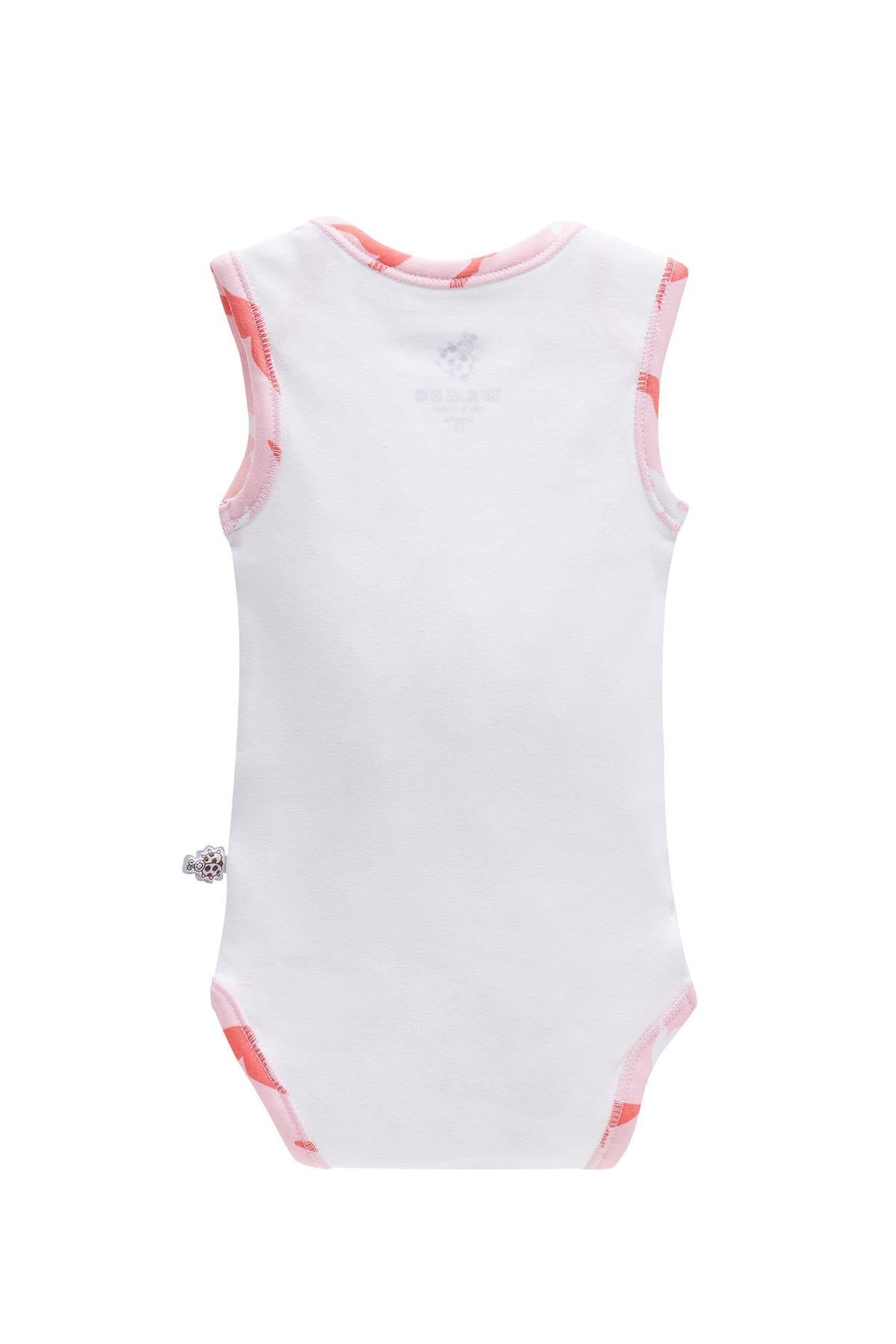 Turna Organic Cotton Baby Bodysuit Set of 2 Sleeveless White-Salmon