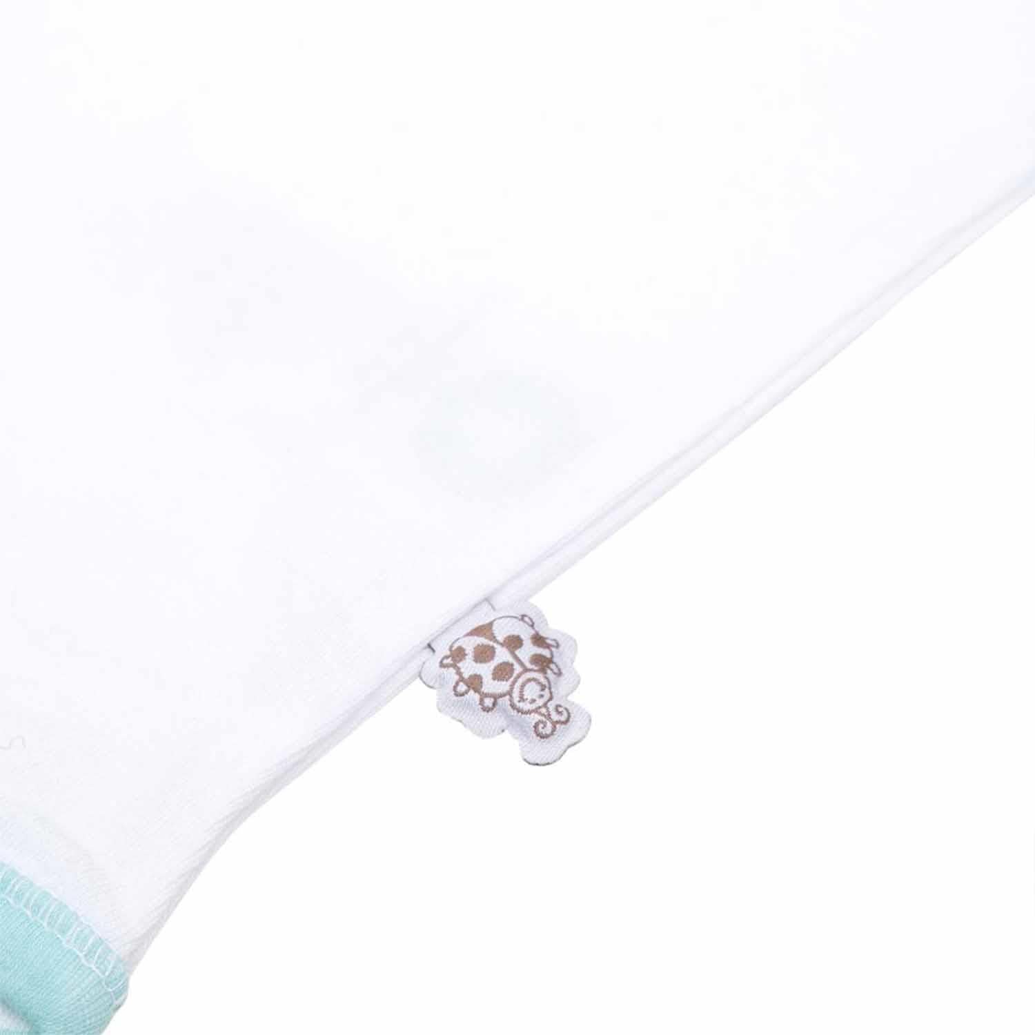 Turna Organic Cotton Baby Bodysuit Set of 2 Sleeveless White-Turquoise