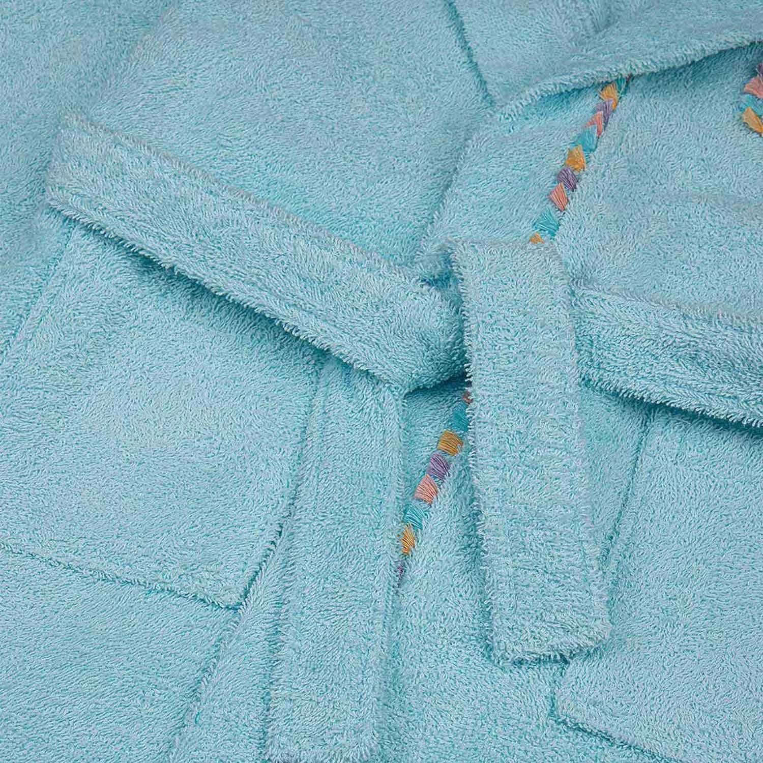 Unicorn Cotton Kids' Bathrobe Mint