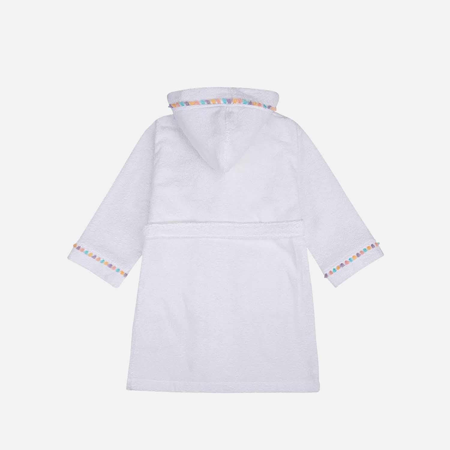 Unicorn Cotton Kids' Bathrobe White