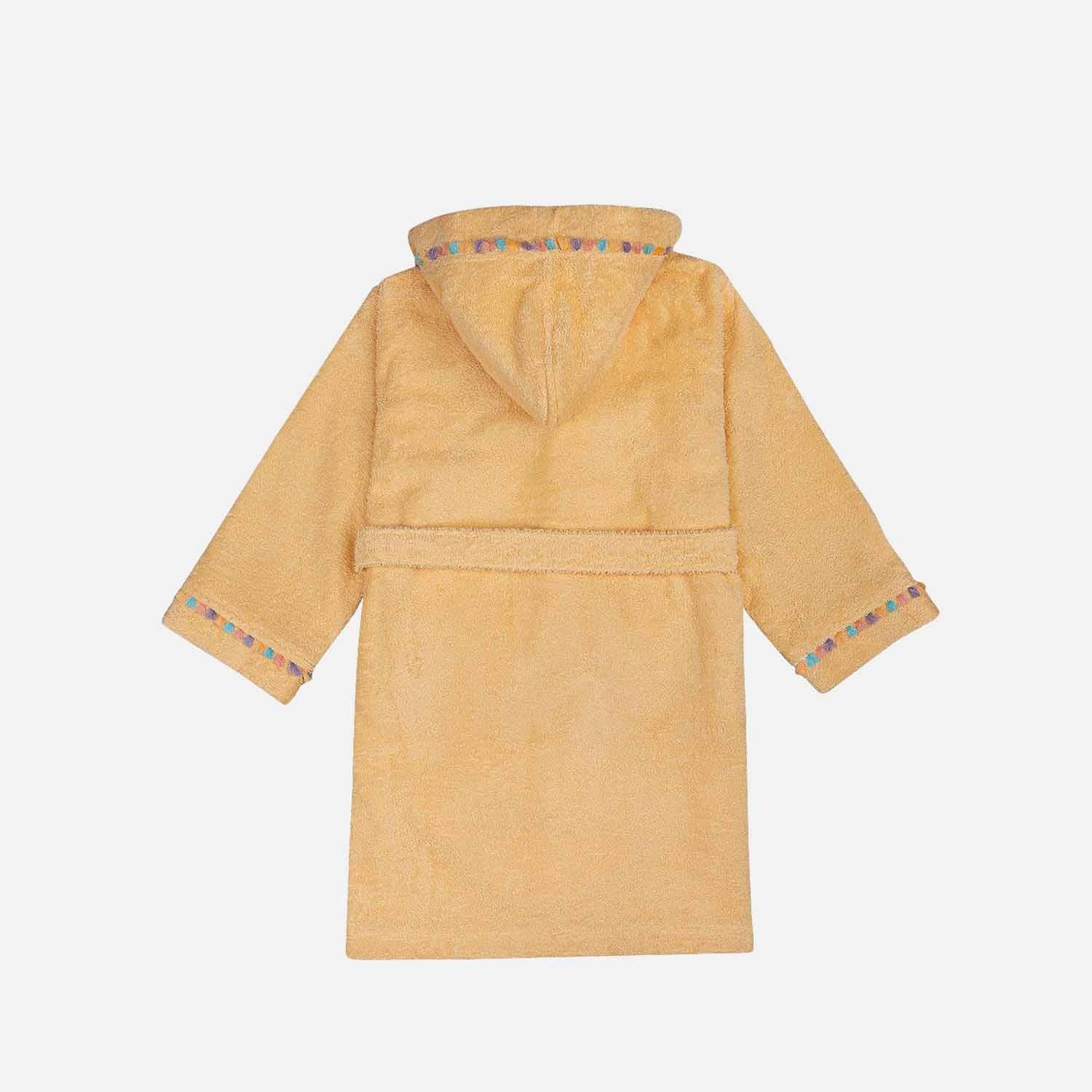 Unicorn Cotton Kids' Bathrobe Yellow