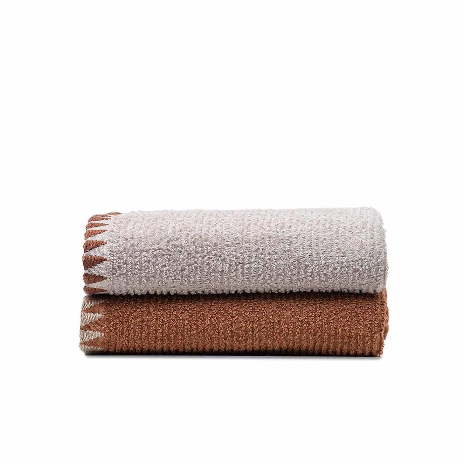 Vera Cotton Bouclé Dish Towel Set of 2 Beige-Terra