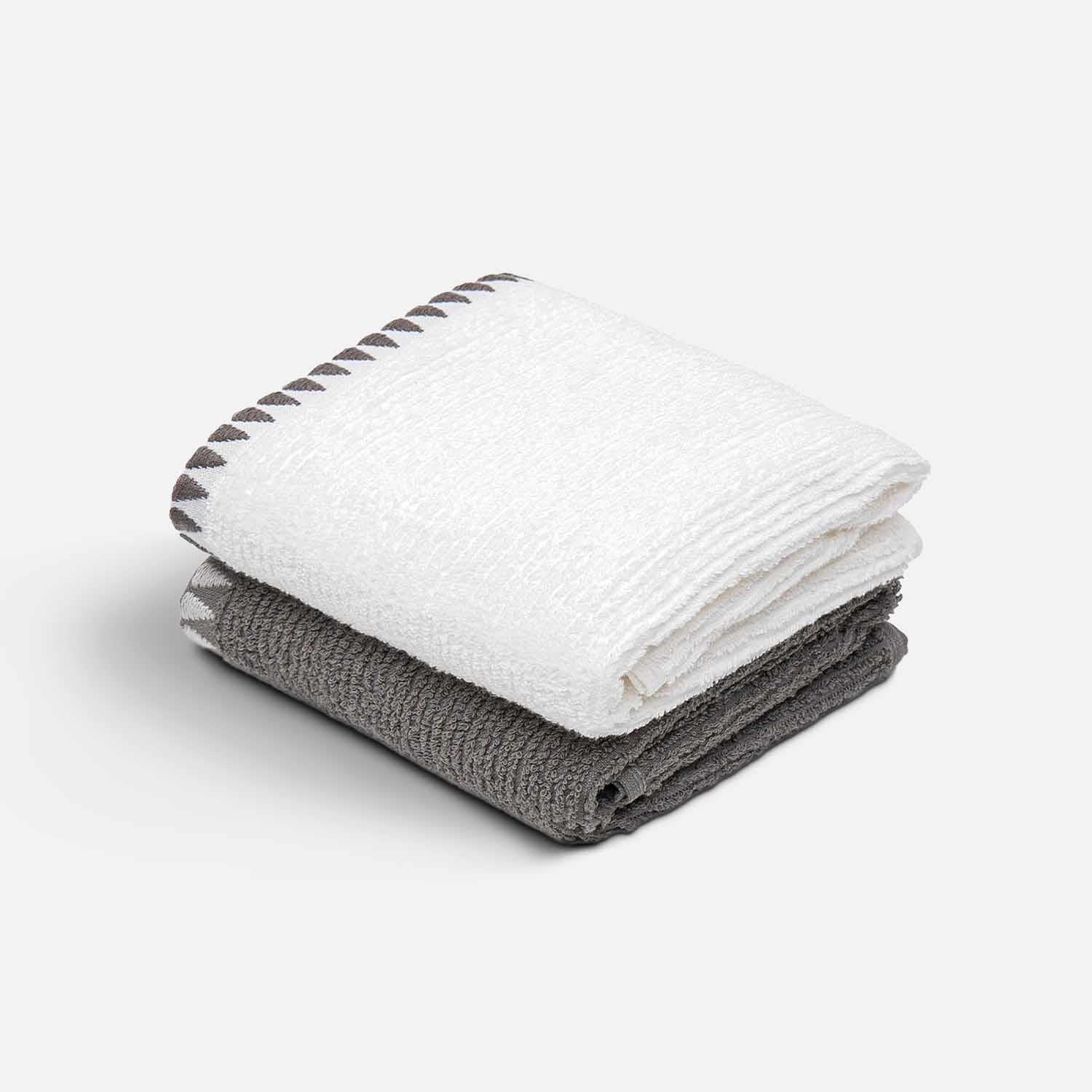 Vera Cotton Bouclé Dish Towel Set of 2 Cream-Anthracite