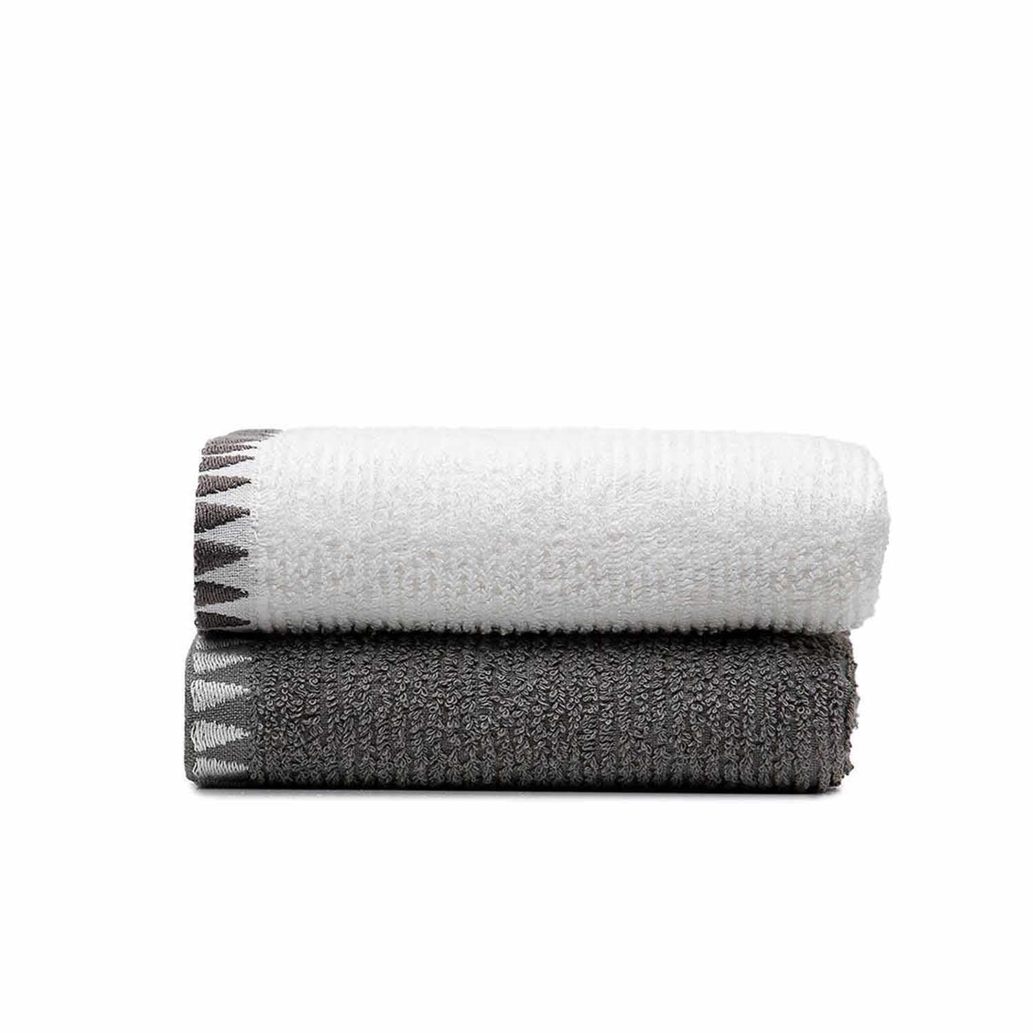 Vera Cotton Bouclé Dish Towel Set of 2 Cream-Anthracite