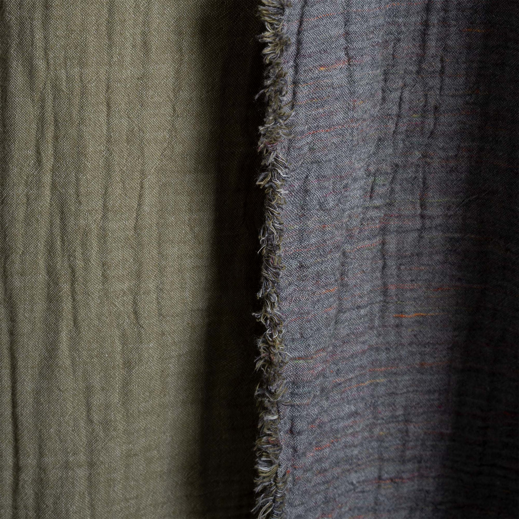 Muna Man Bathrobe 100% Organic Cotton Inject Green-Anthracite