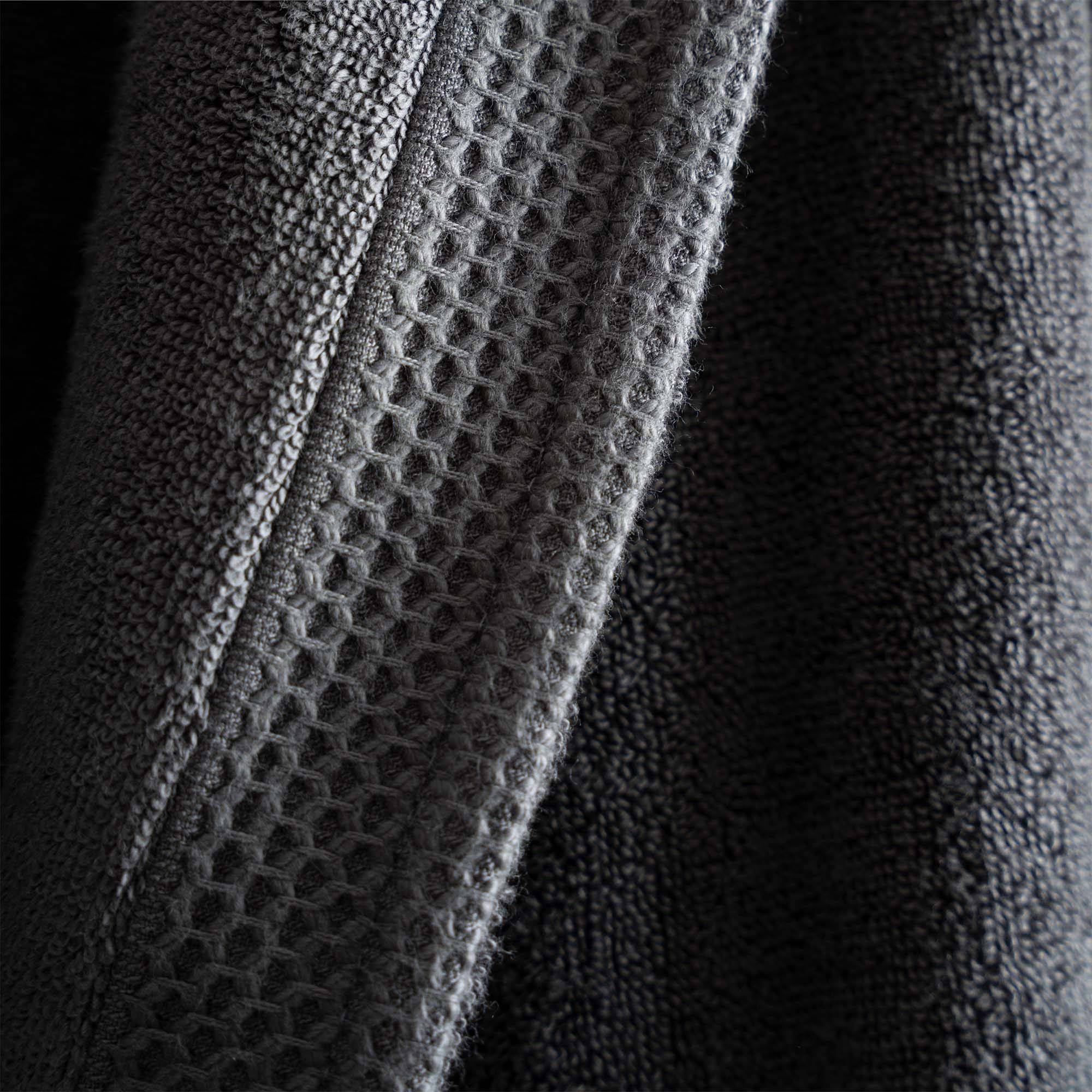 Pure Cotton Organic Cotton Men's Bathrobe Anthracite