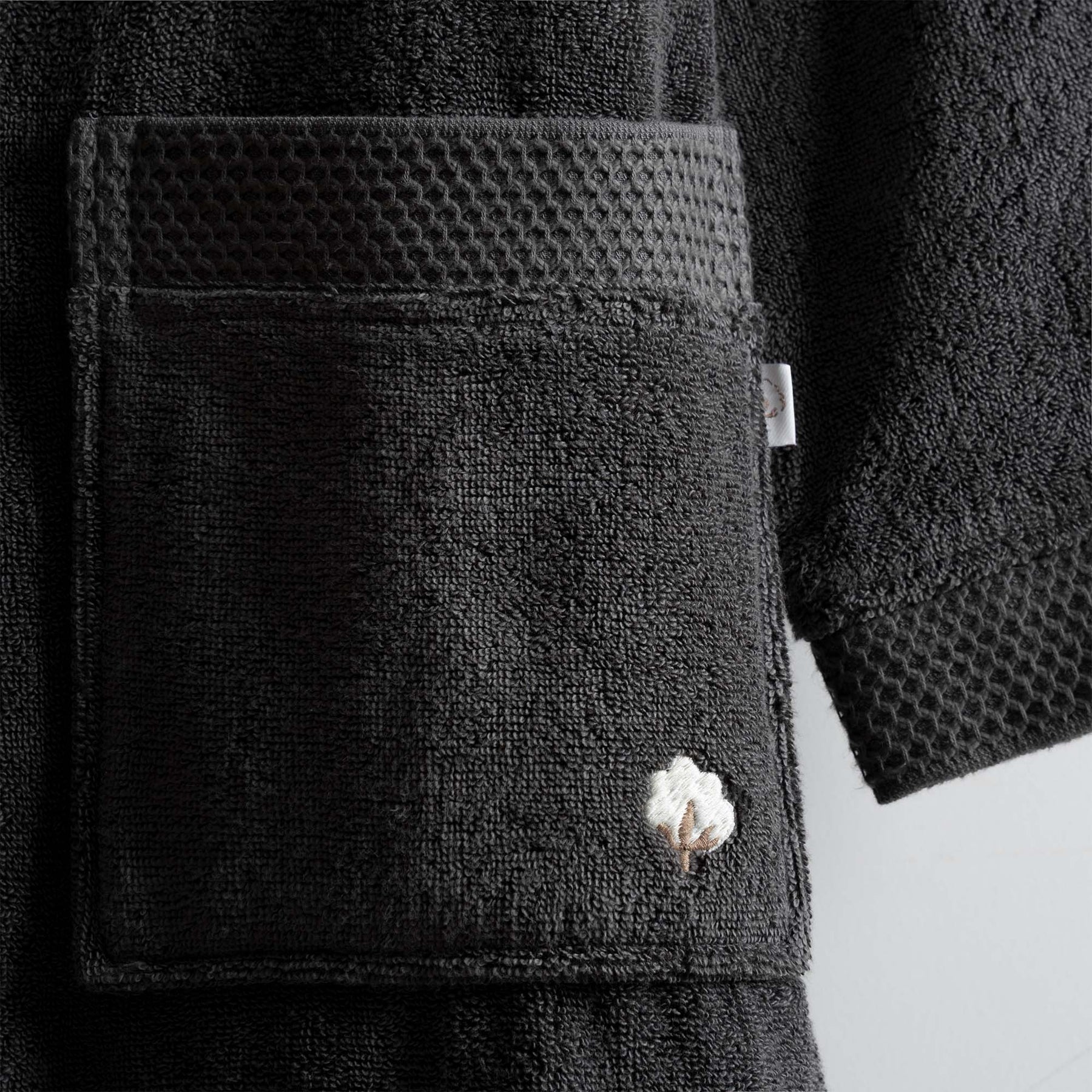 Pure Cotton Organic Turkish Cotton Men's Bathrobe Anthracite