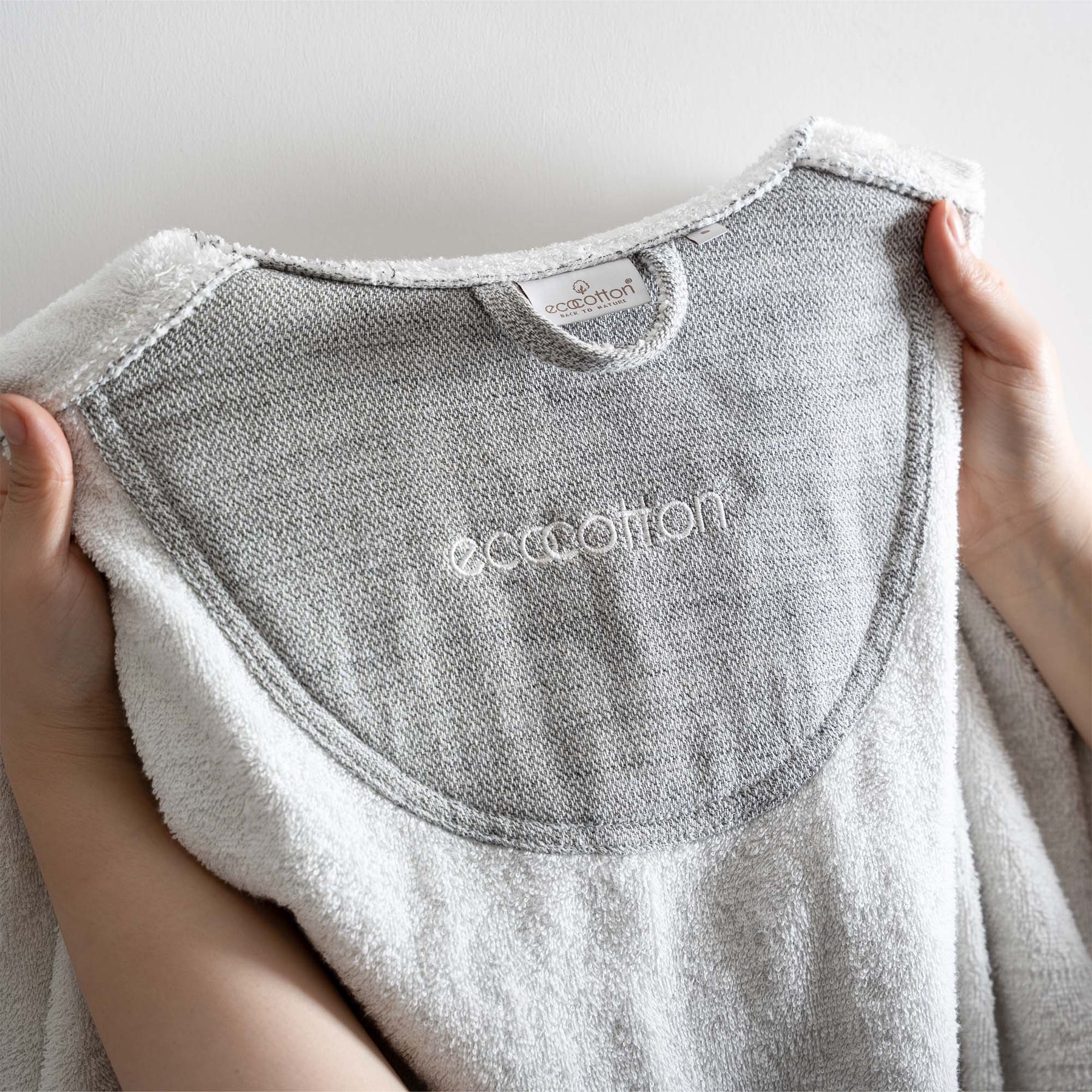 Hasna Organic Cotton Linen Women's Bathrobe Anthracite